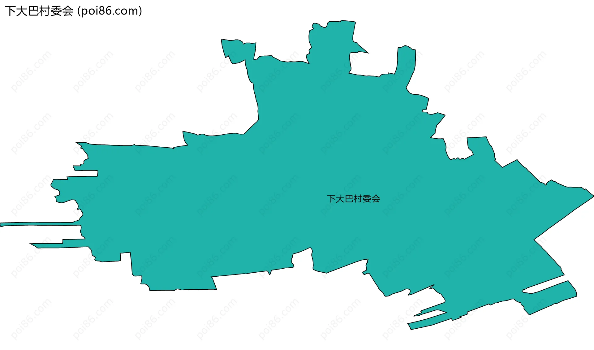 下大巴村委会边界地图