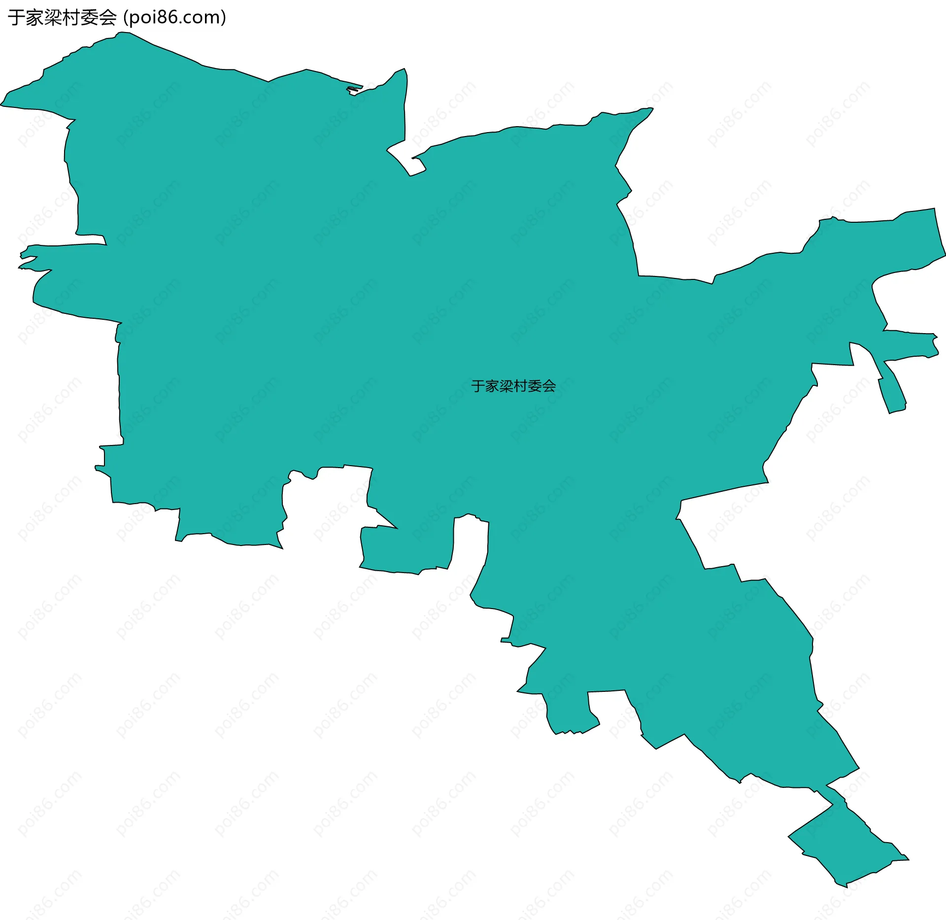 于家梁村委会边界地图