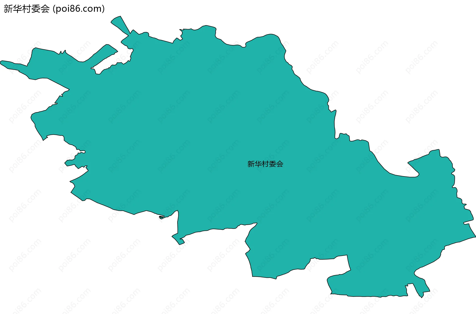 新华村委会边界地图