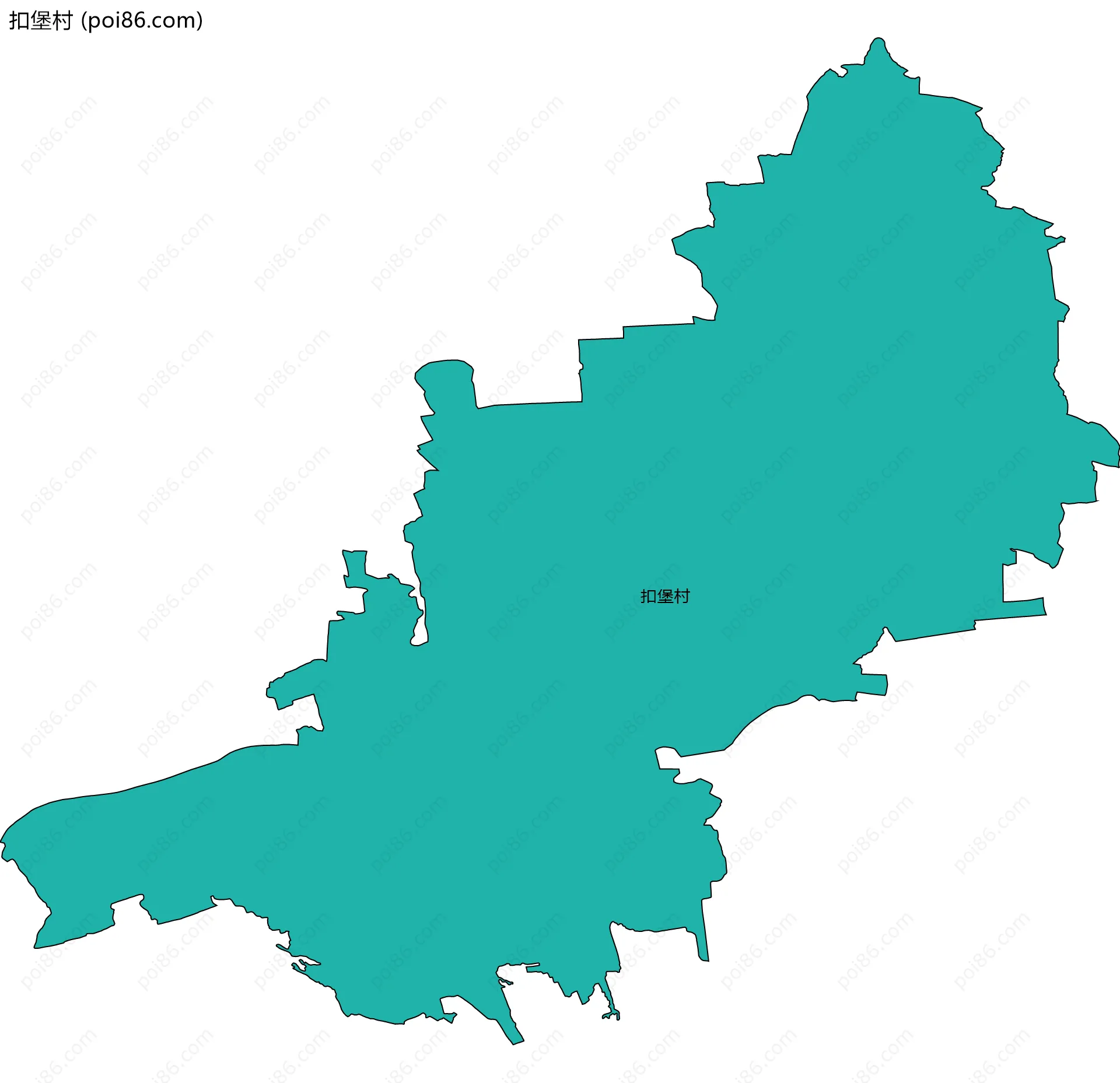 扣堡村边界地图