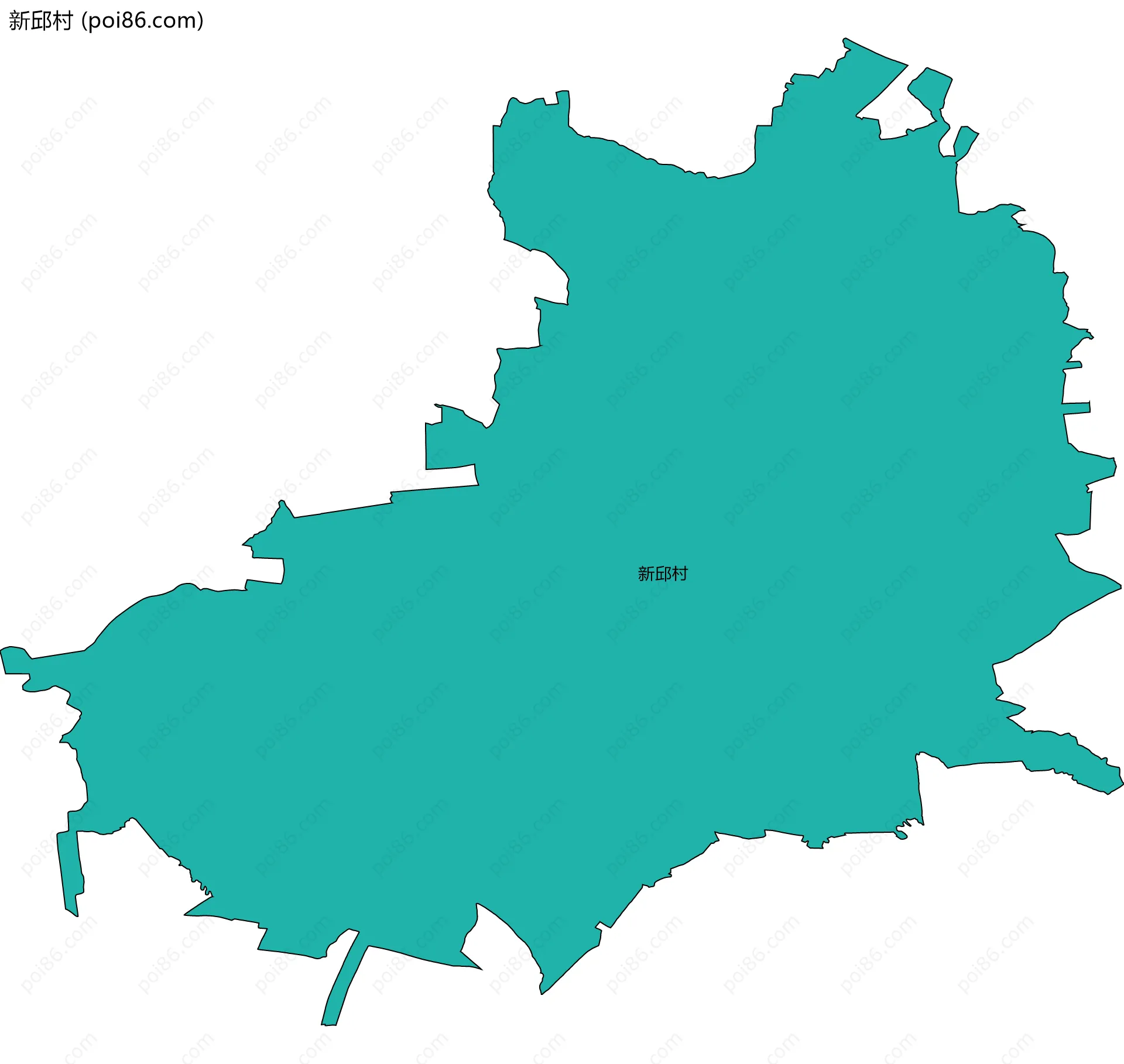 新邱村边界地图