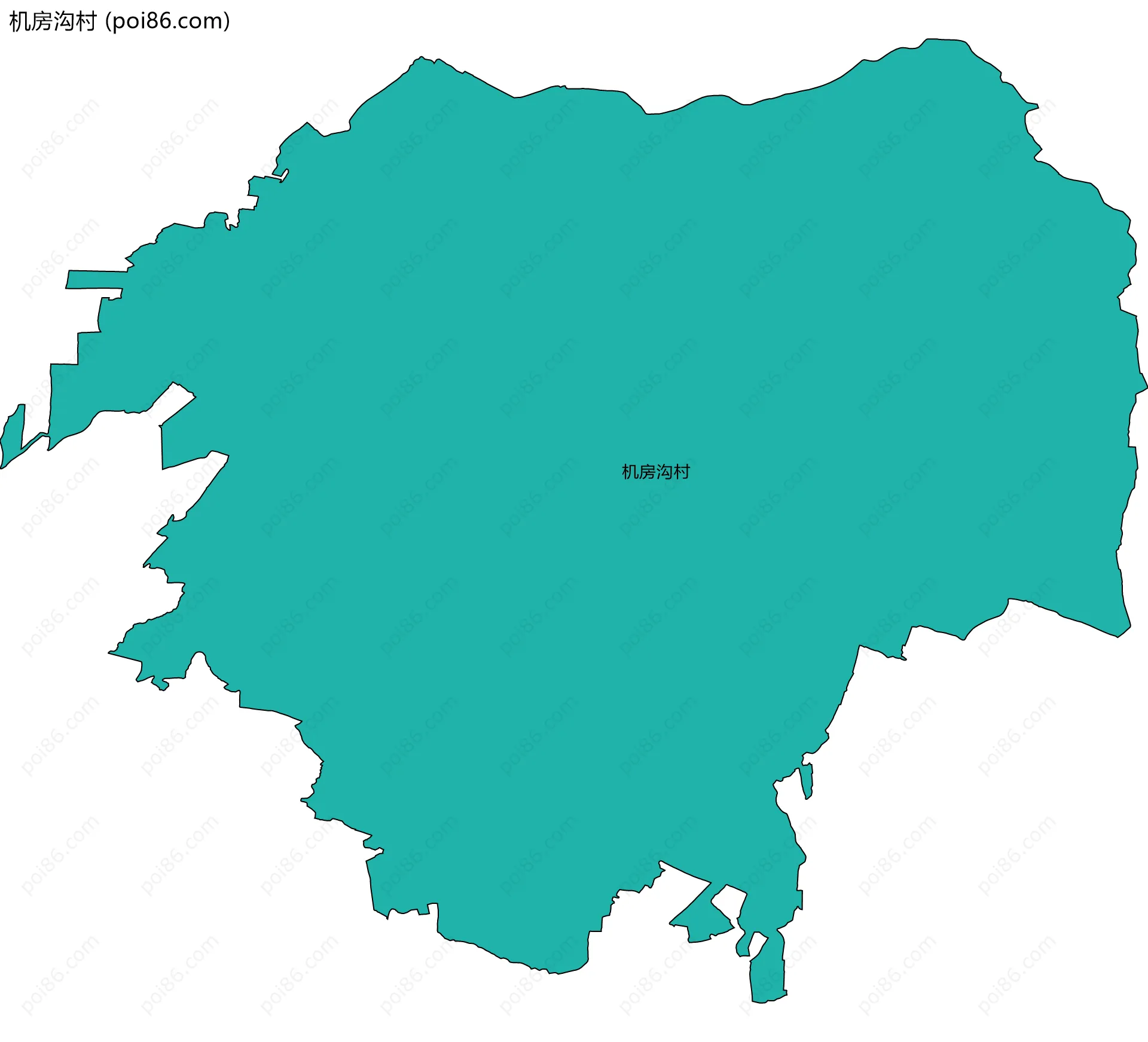 机房沟村边界地图