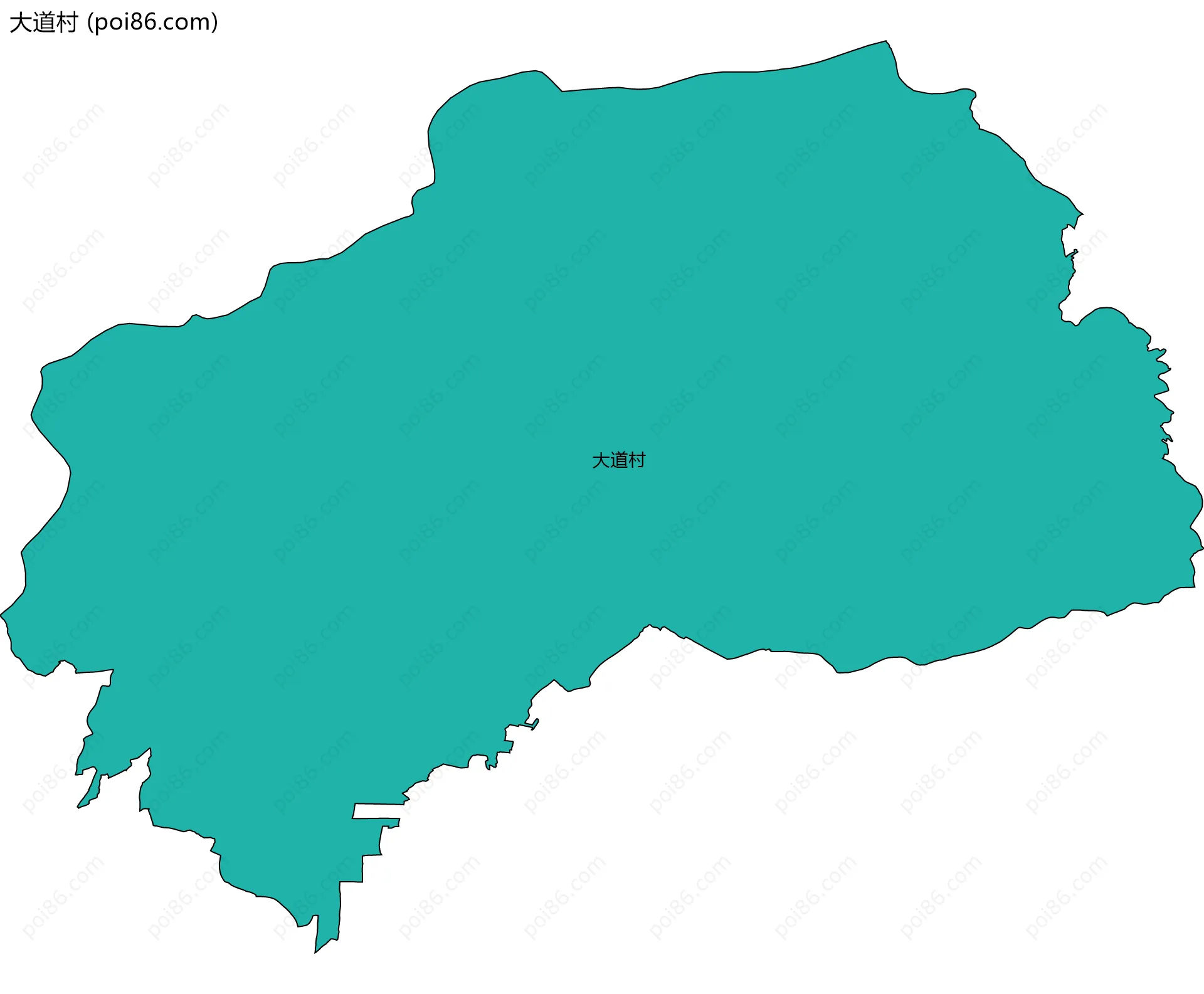 大道村边界地图
