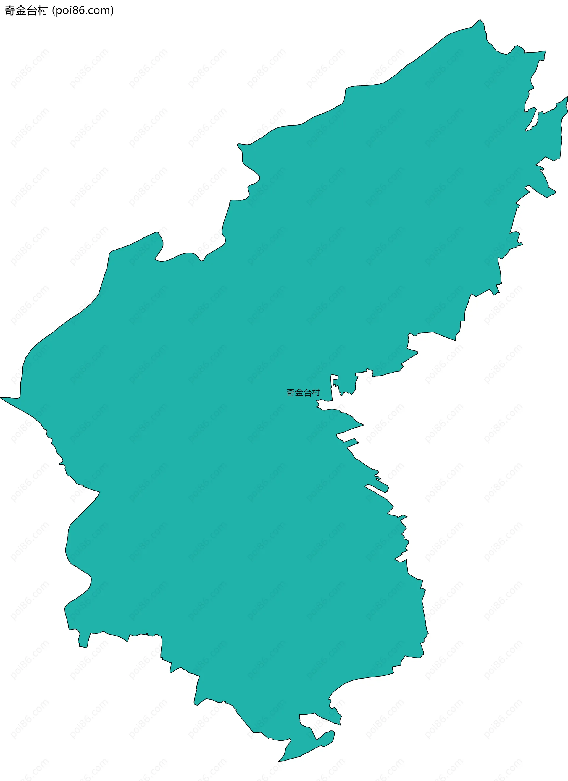 奇金台村边界地图
