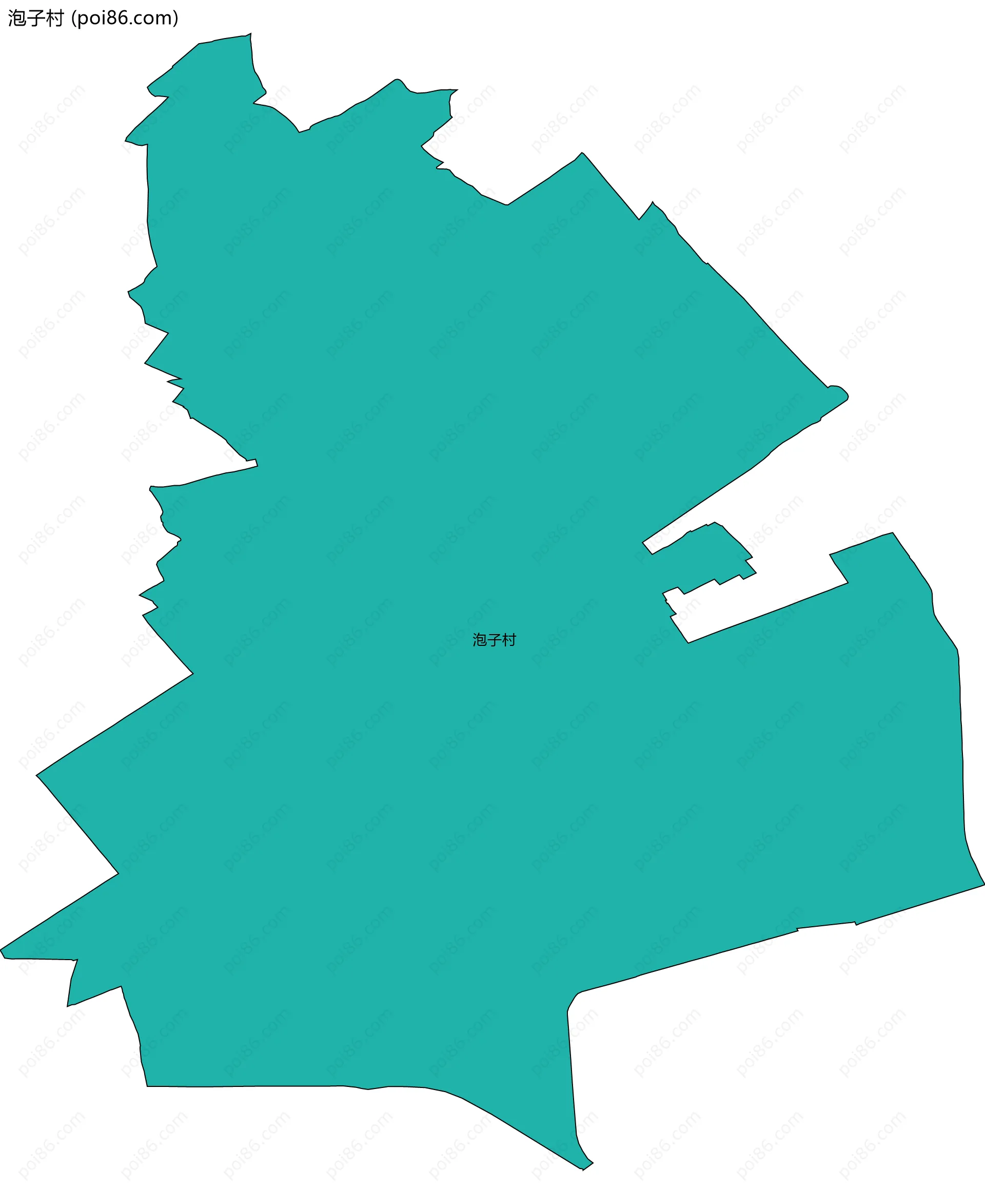 泡子村边界地图