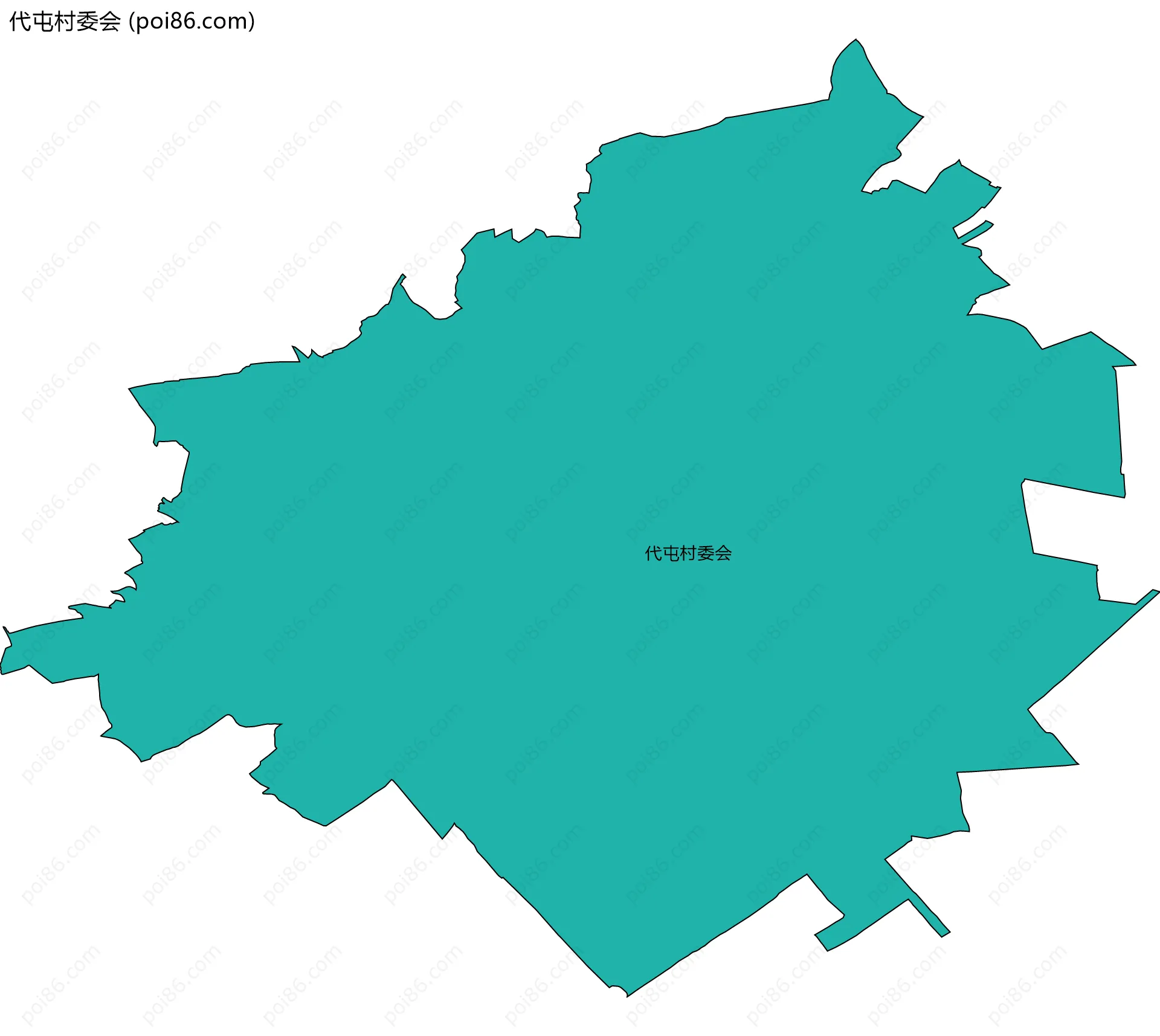 代屯村委会边界地图