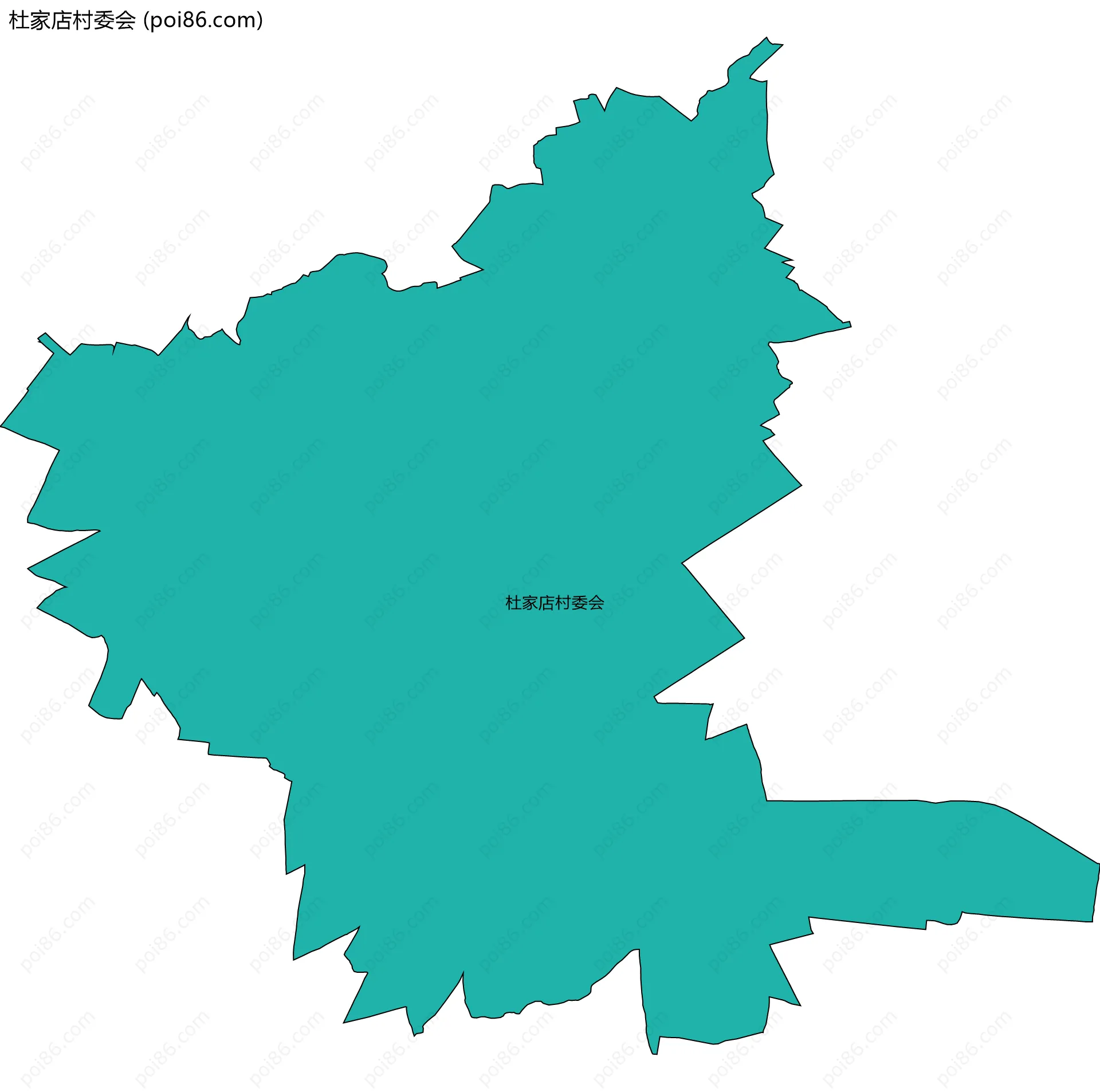 杜家店村委会边界地图