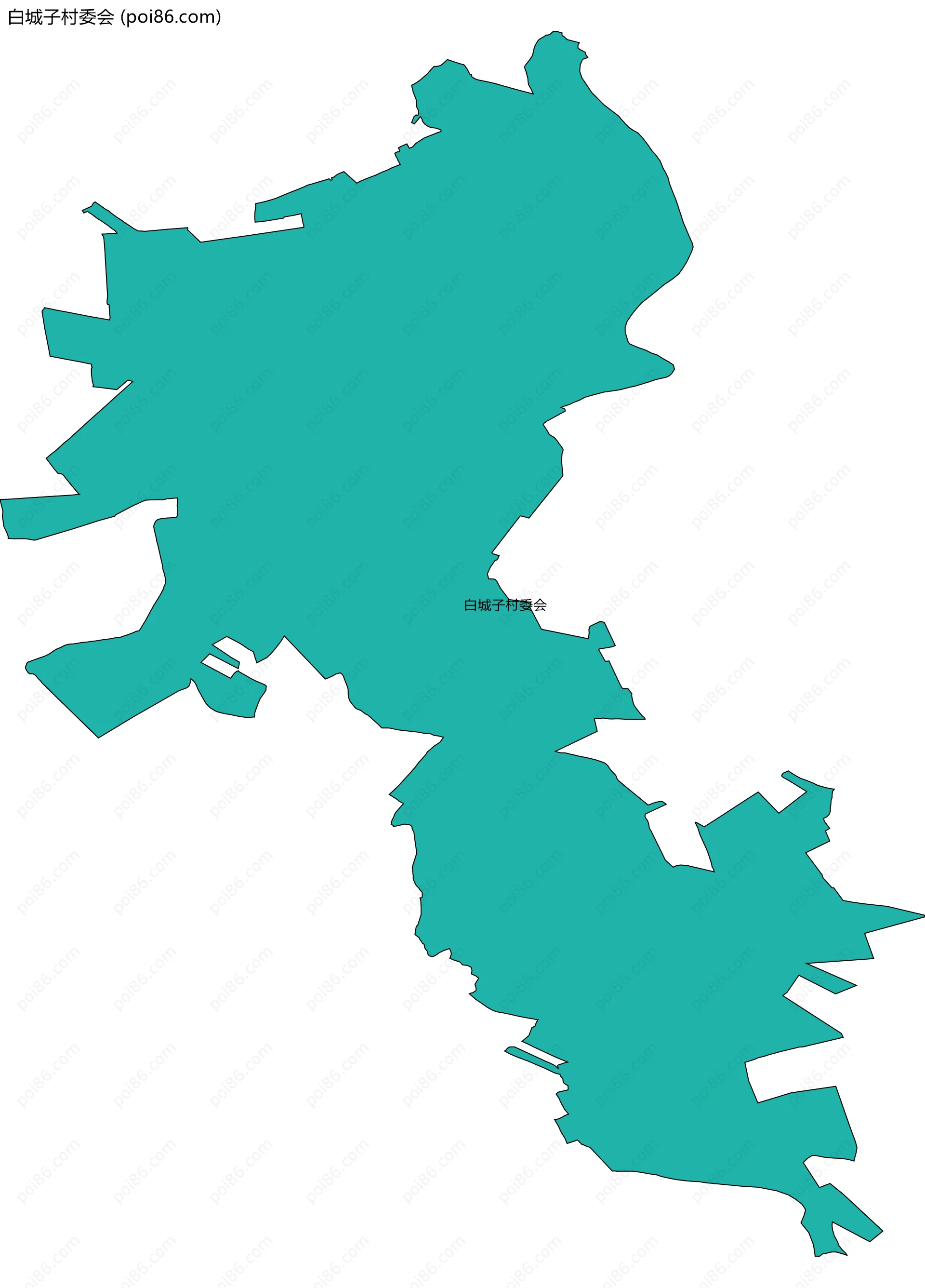 白城子村委会边界地图