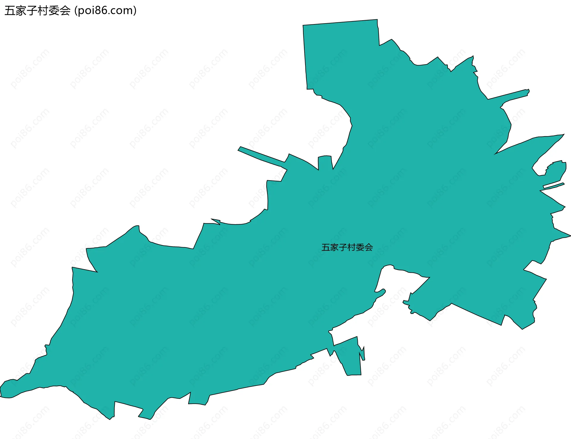 五家子村委会边界地图
