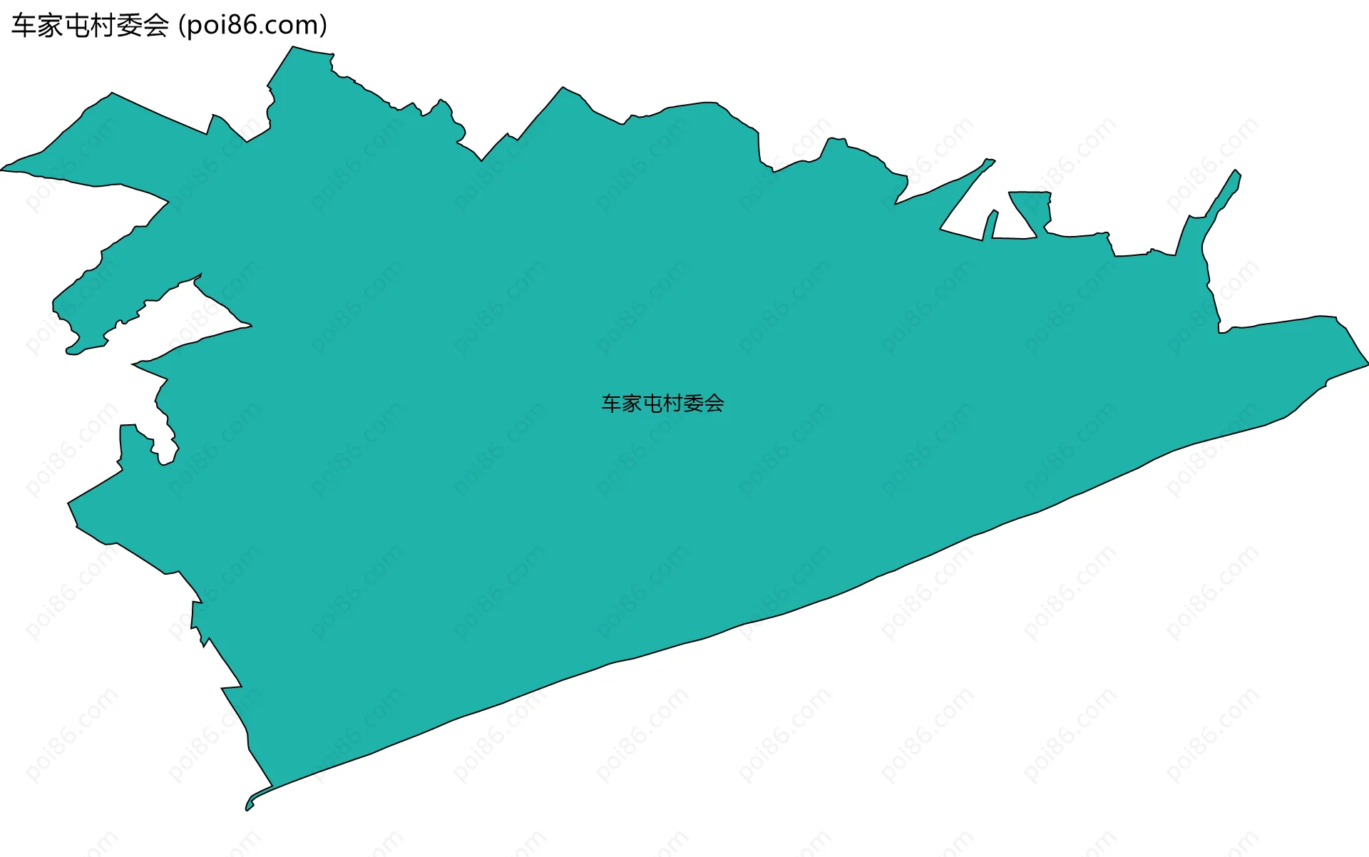 车家屯村委会边界地图