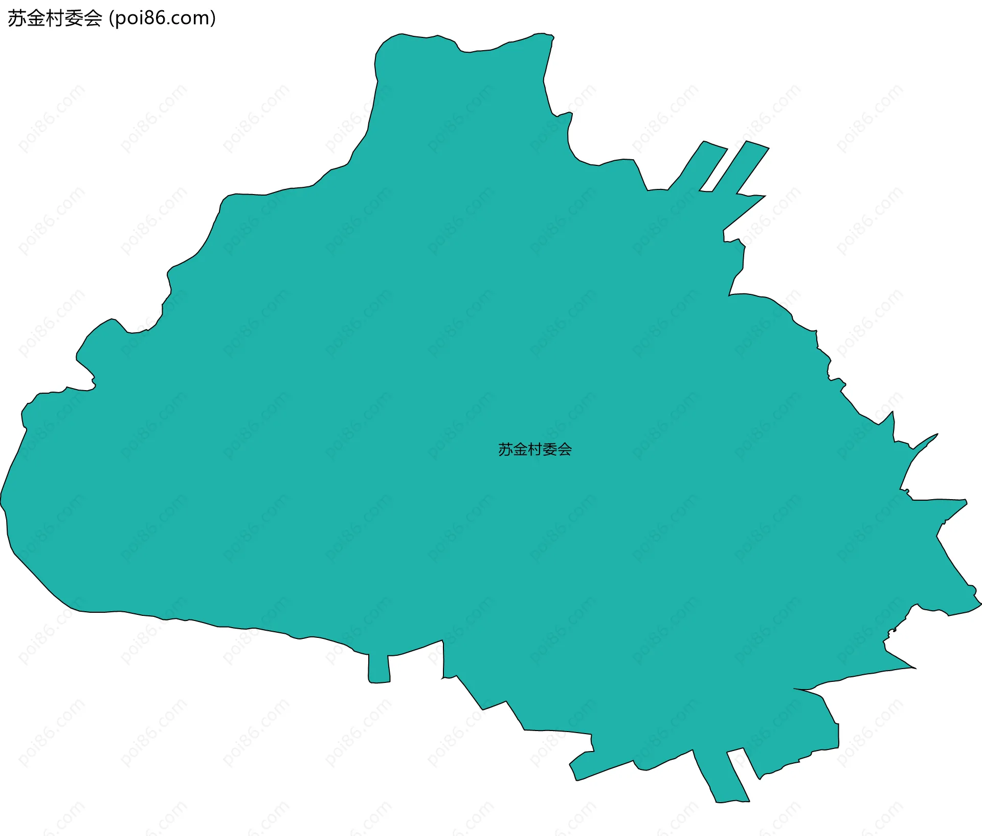 苏金村委会边界地图