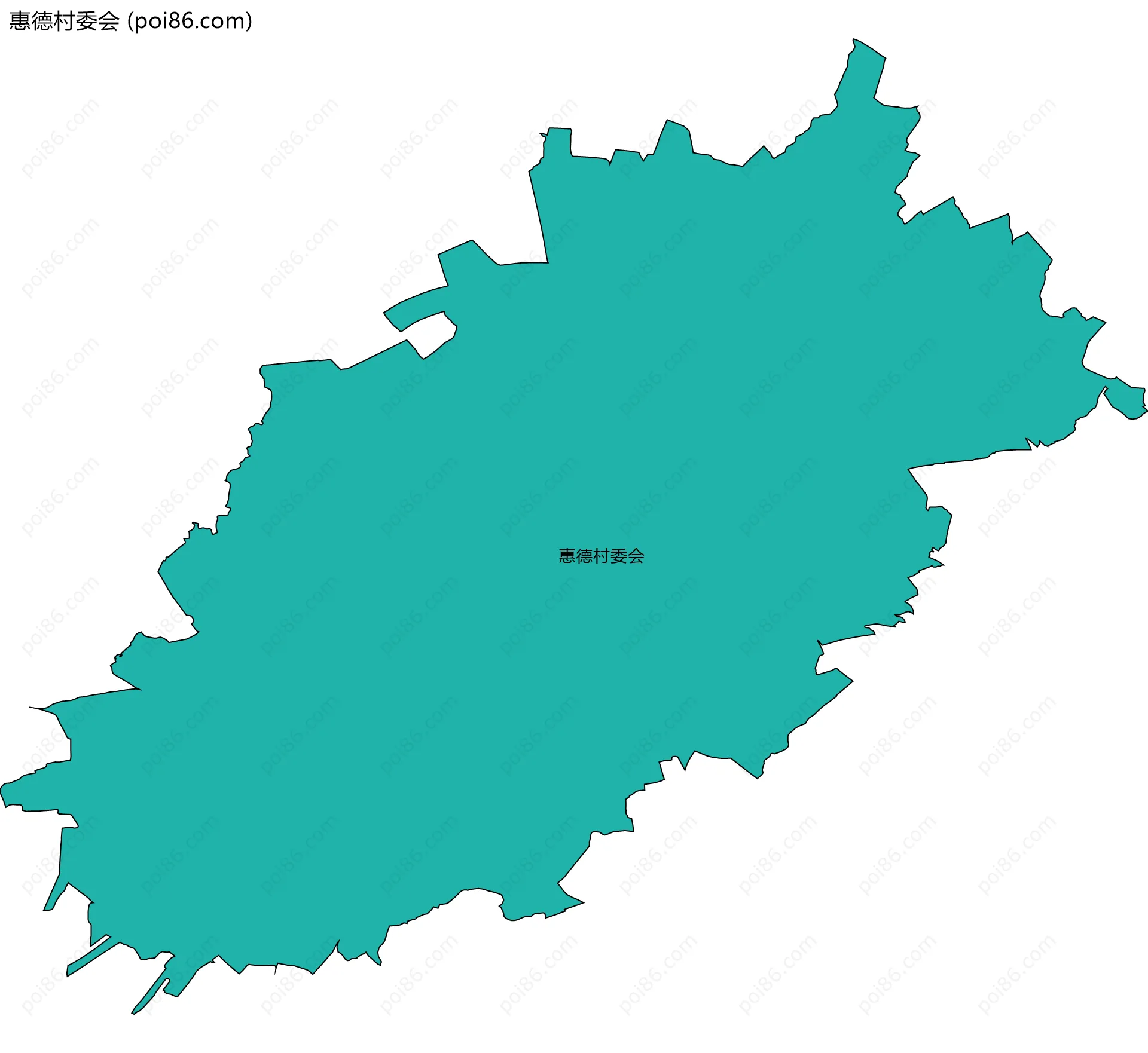 惠德村委会边界地图