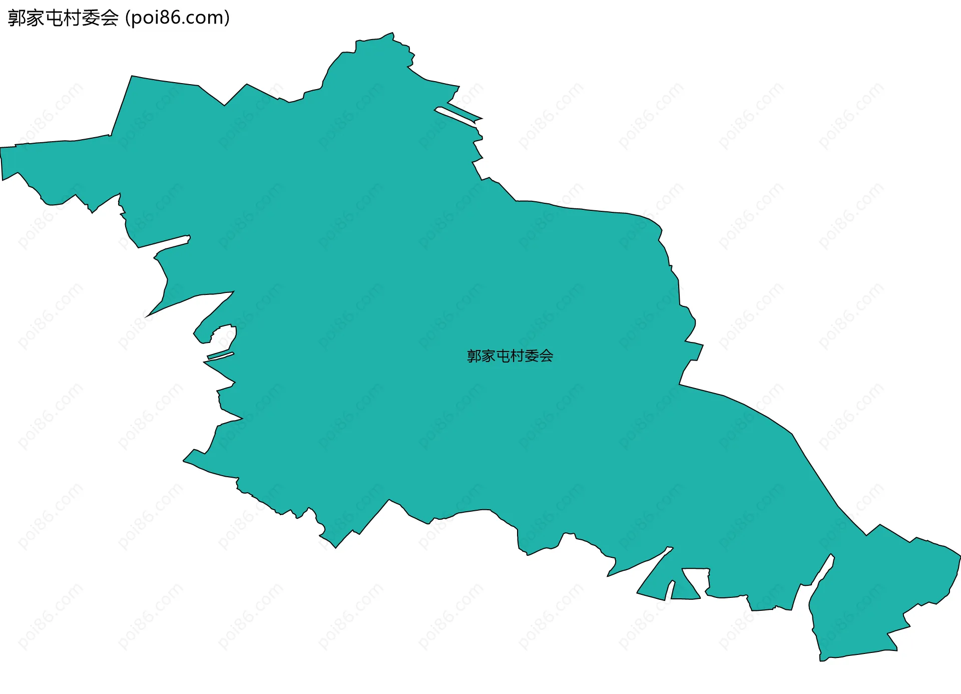 郭家屯村委会边界地图