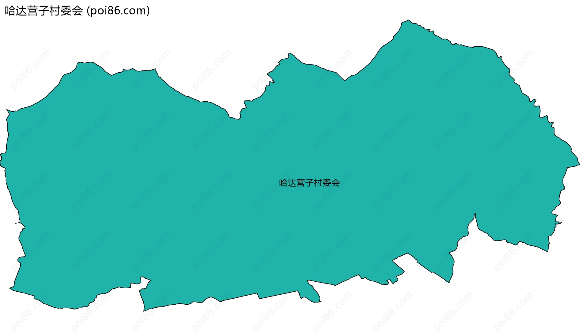 哈达营子村委会边界地图