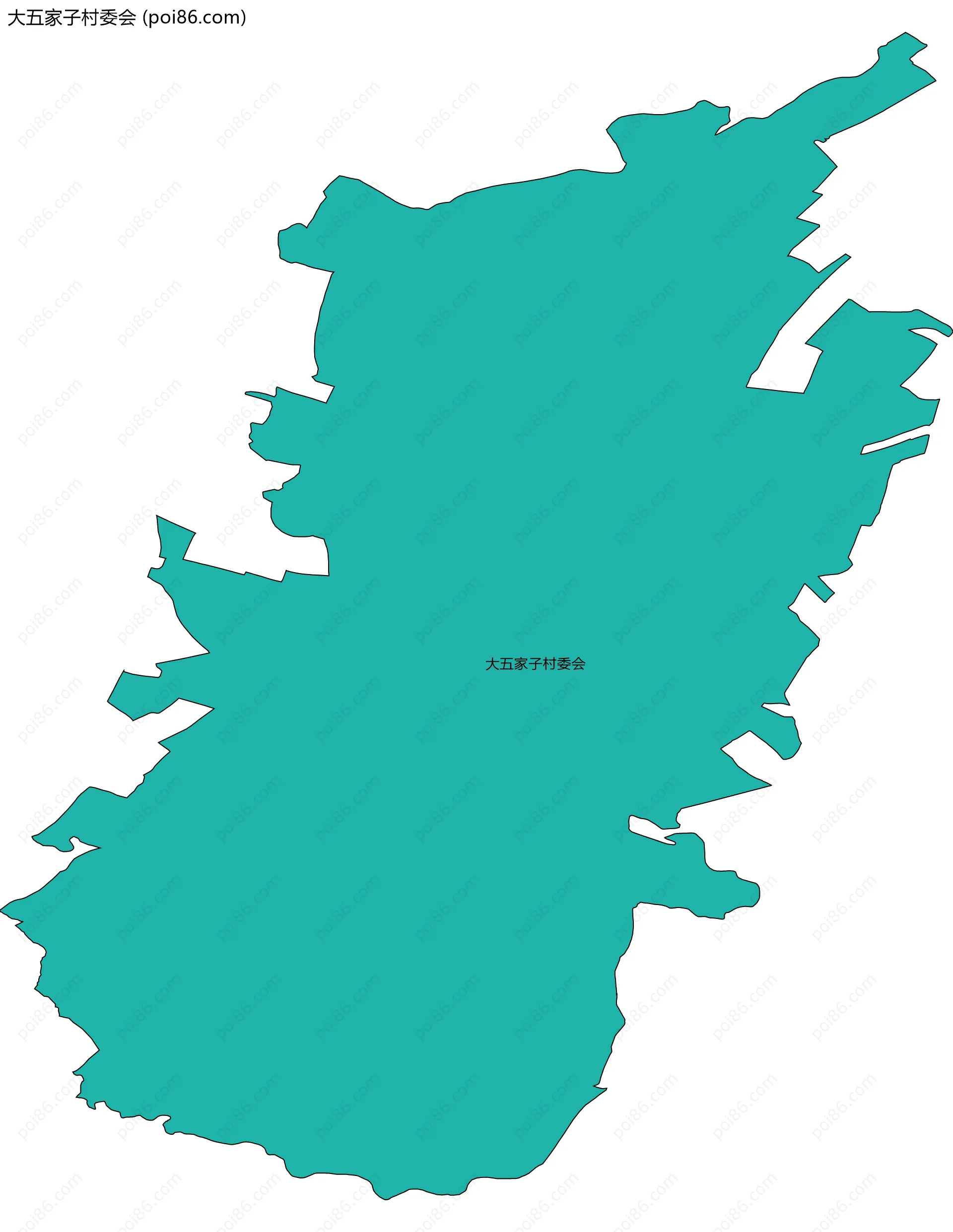 大五家子村委会边界地图