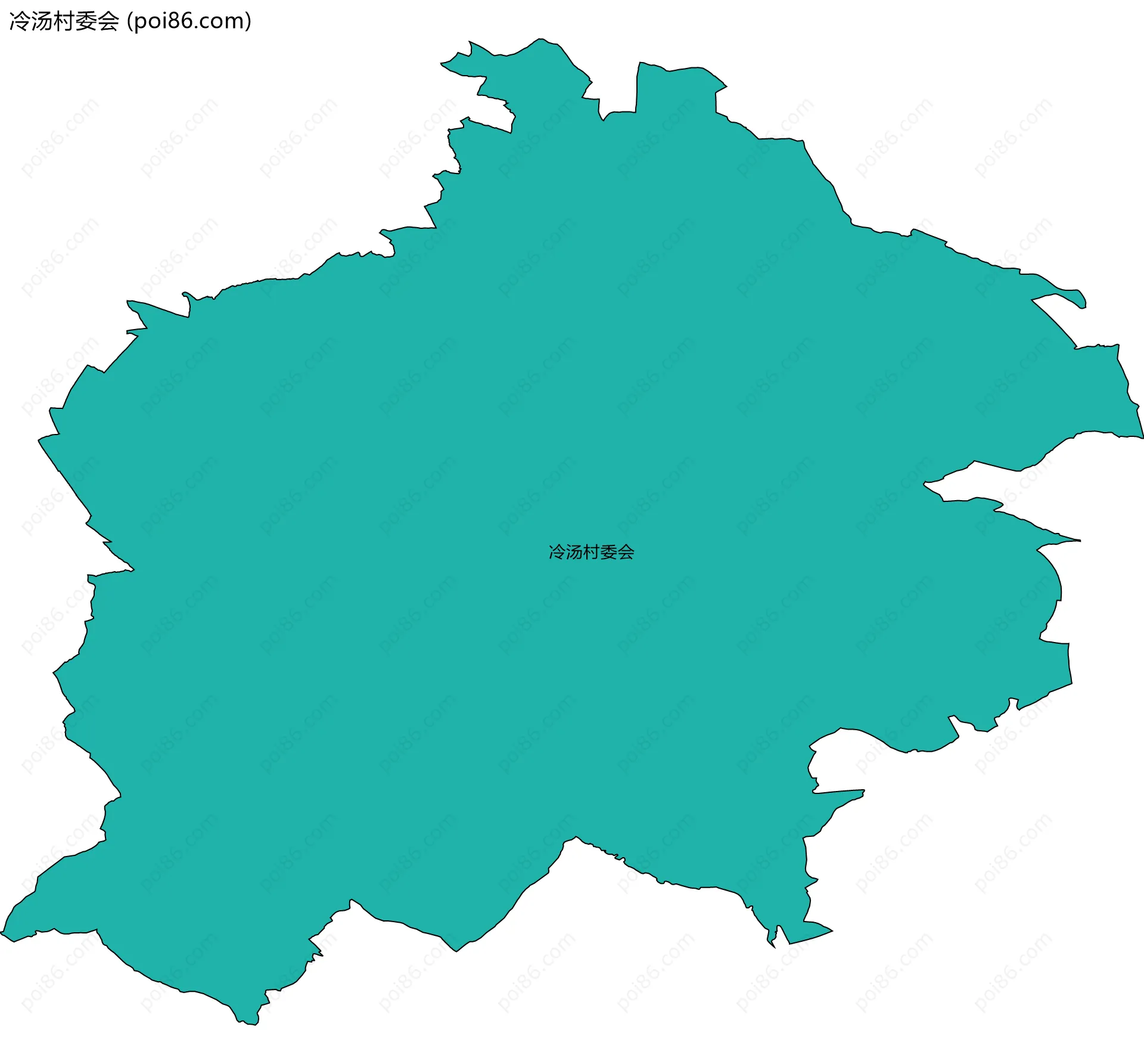 冷汤村委会边界地图