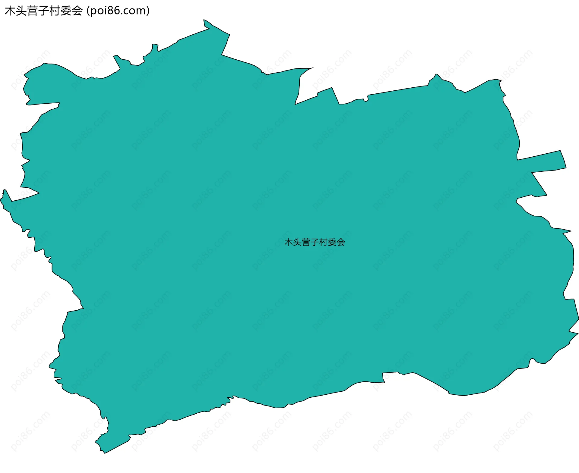 木头营子村委会边界地图