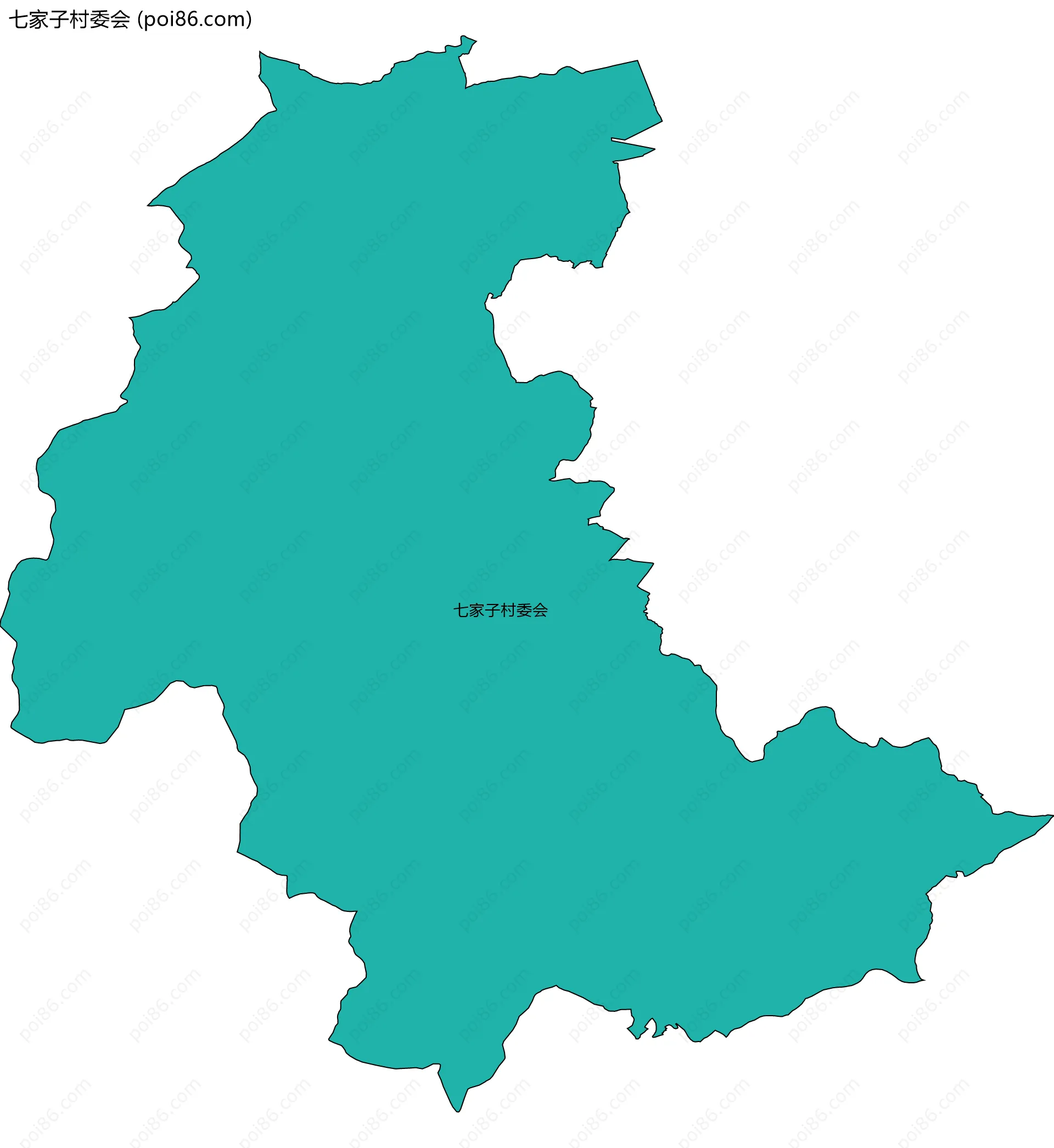 七家子村委会边界地图