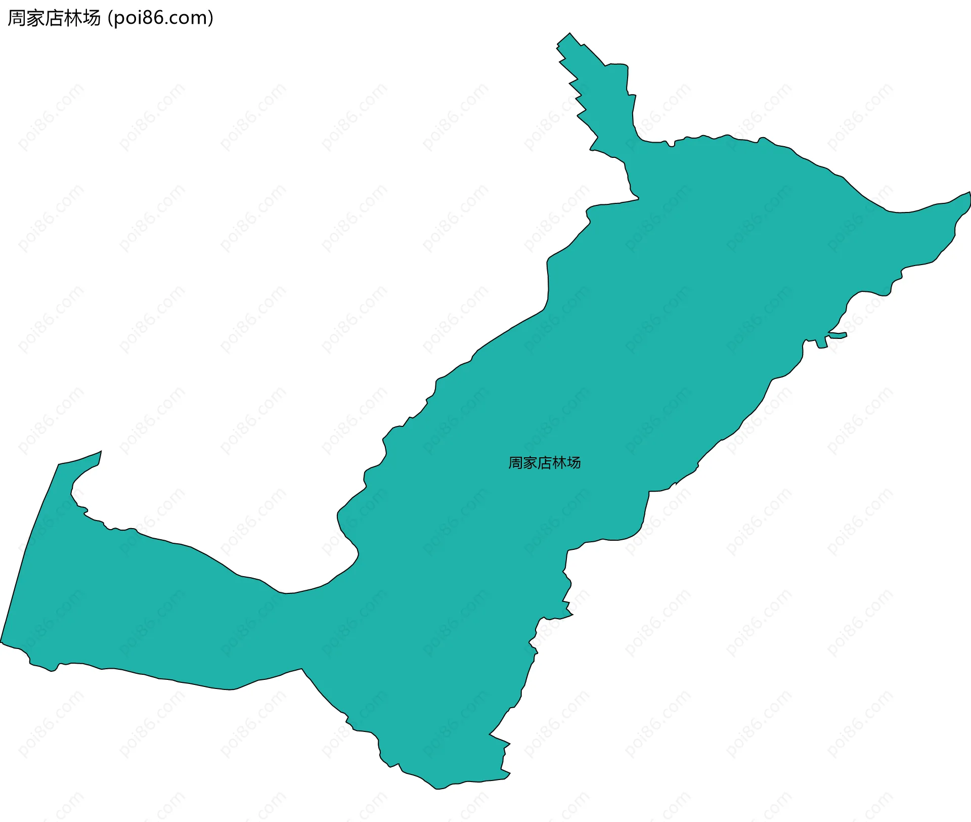 周家店林场边界地图