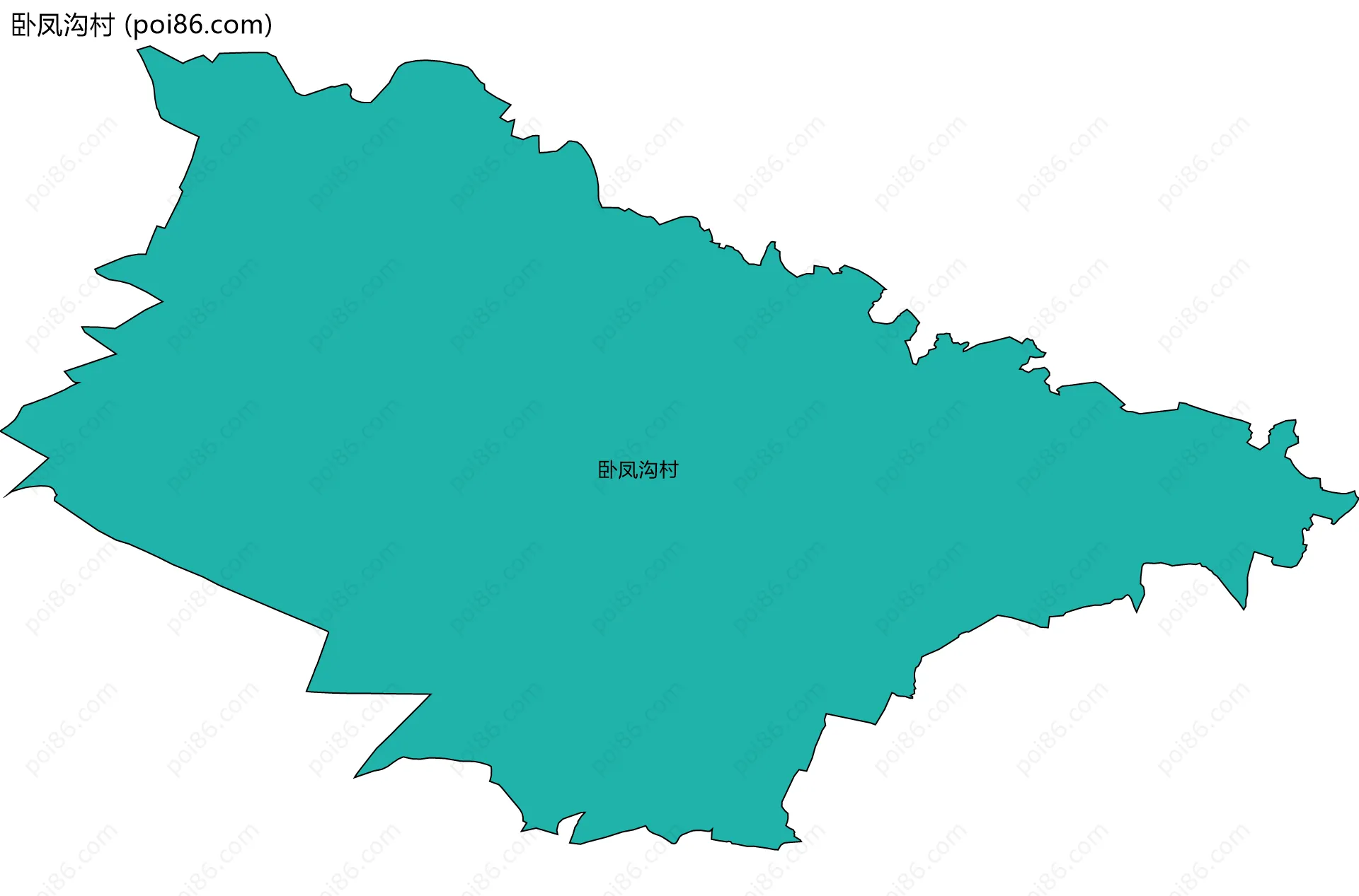 卧凤沟村边界地图