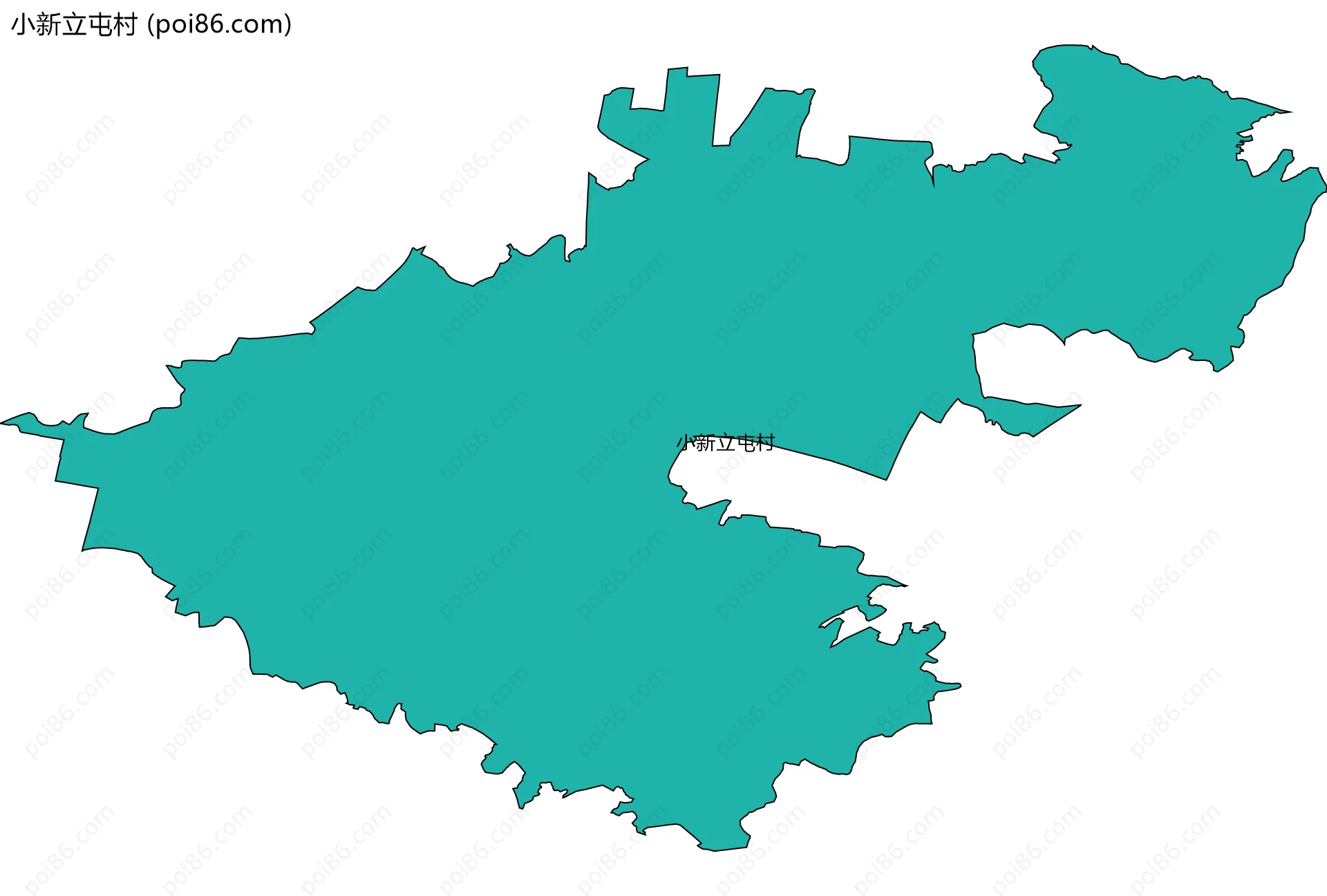 小新立屯村边界地图
