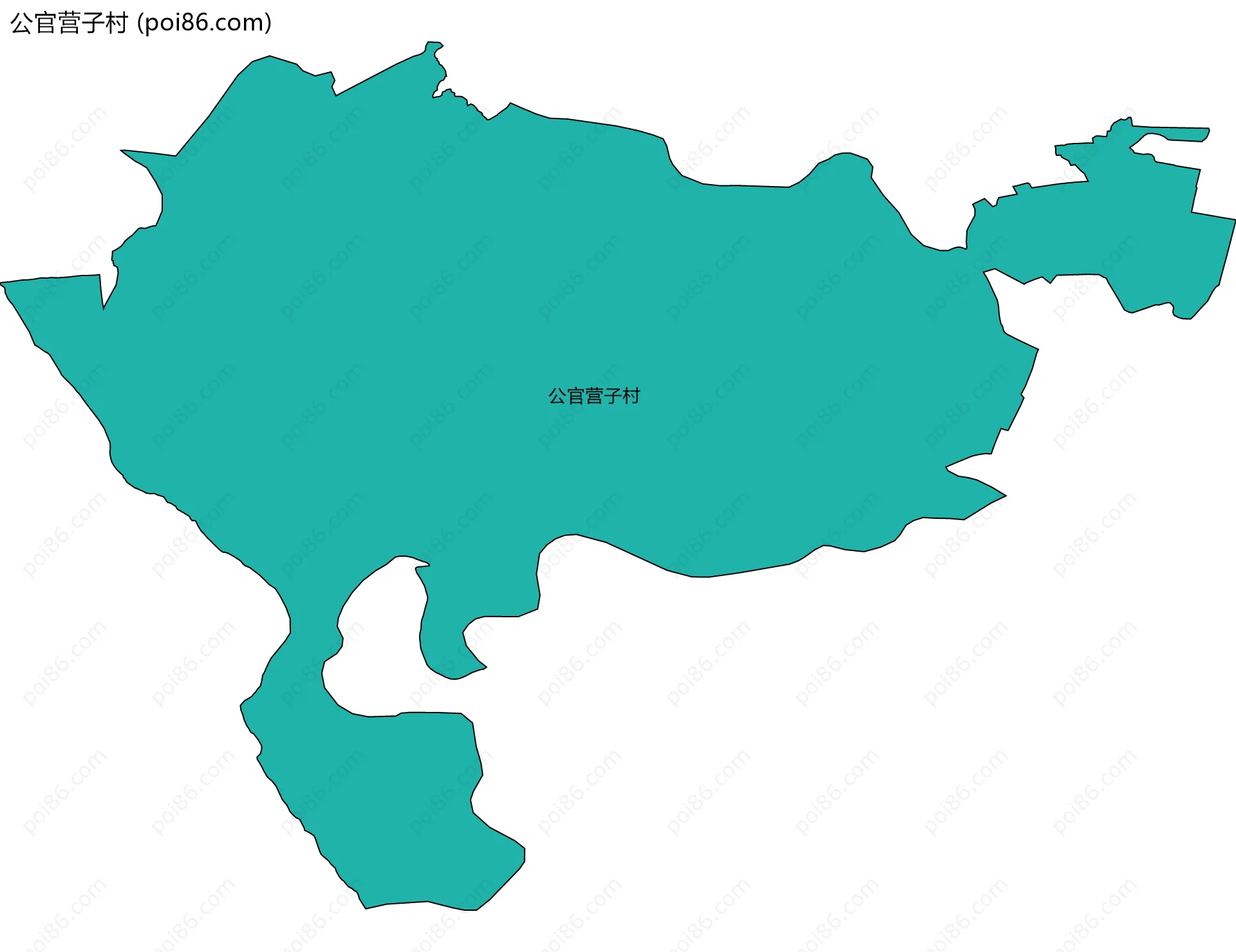 公官营子村边界地图