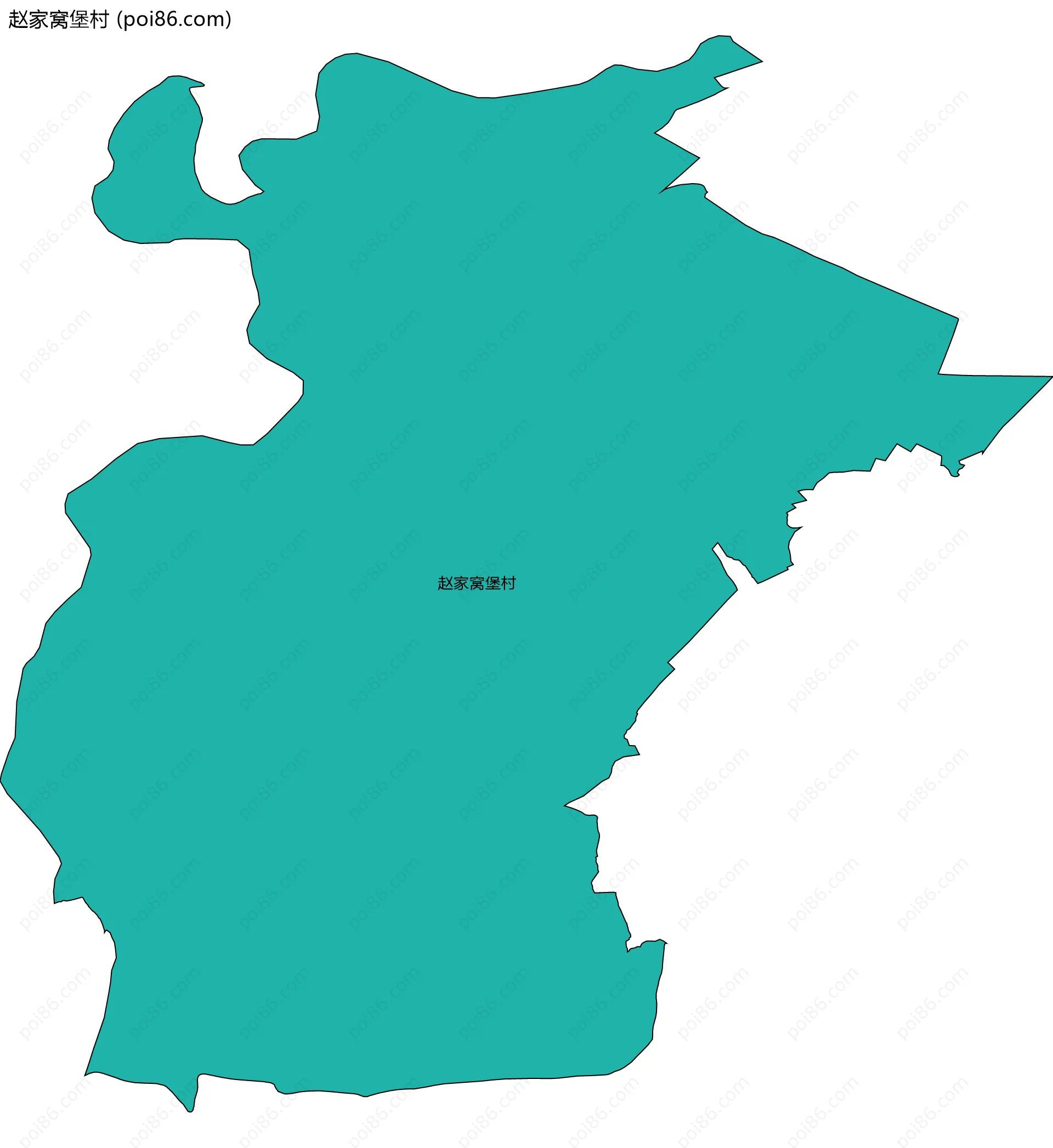 赵家窝堡村边界地图
