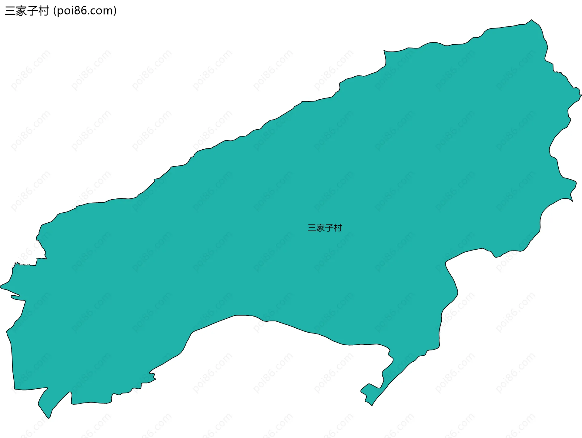 三家子村边界地图