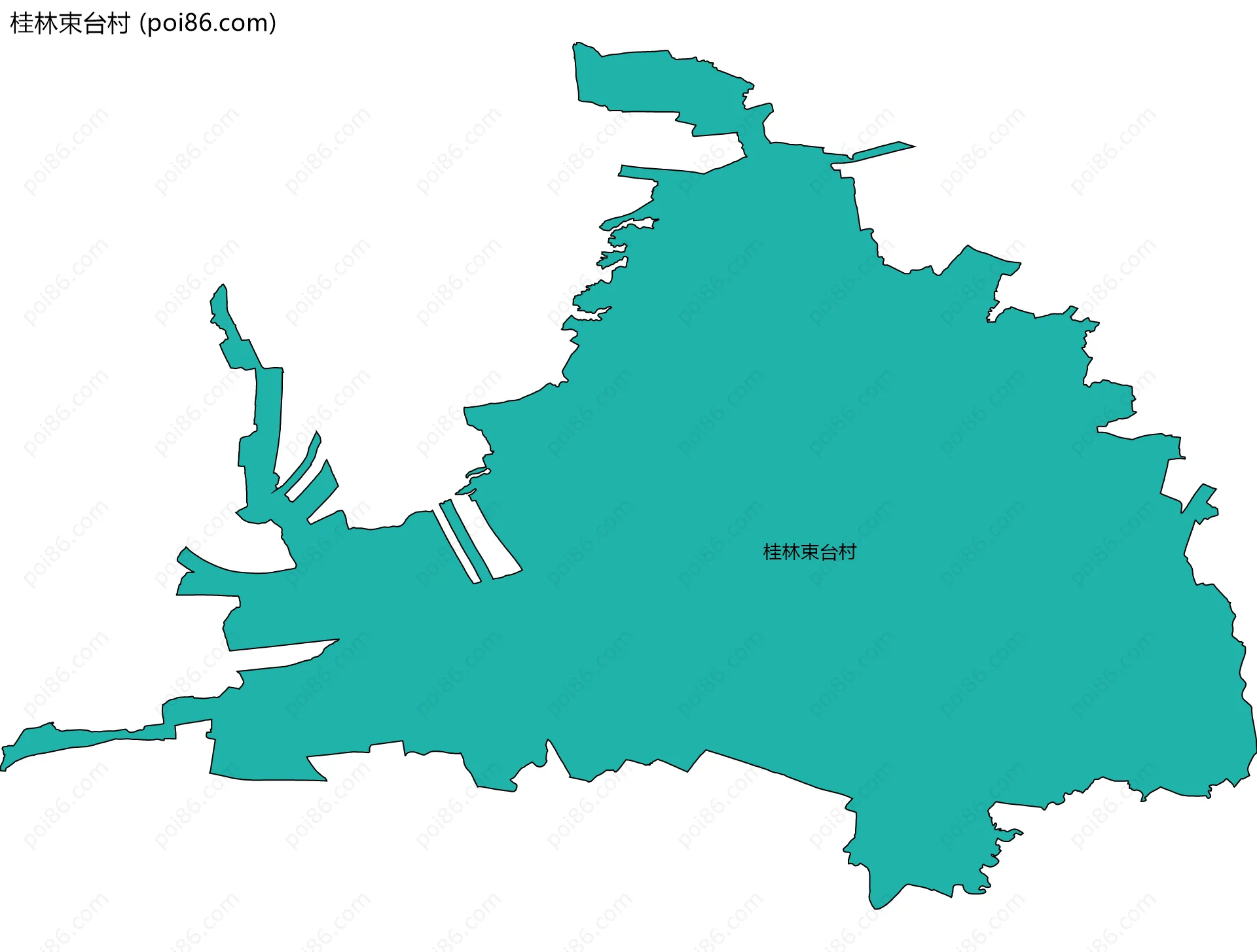 桂林束台村边界地图