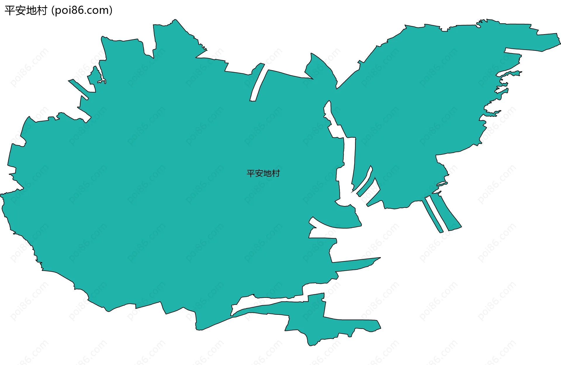 平安地村边界地图