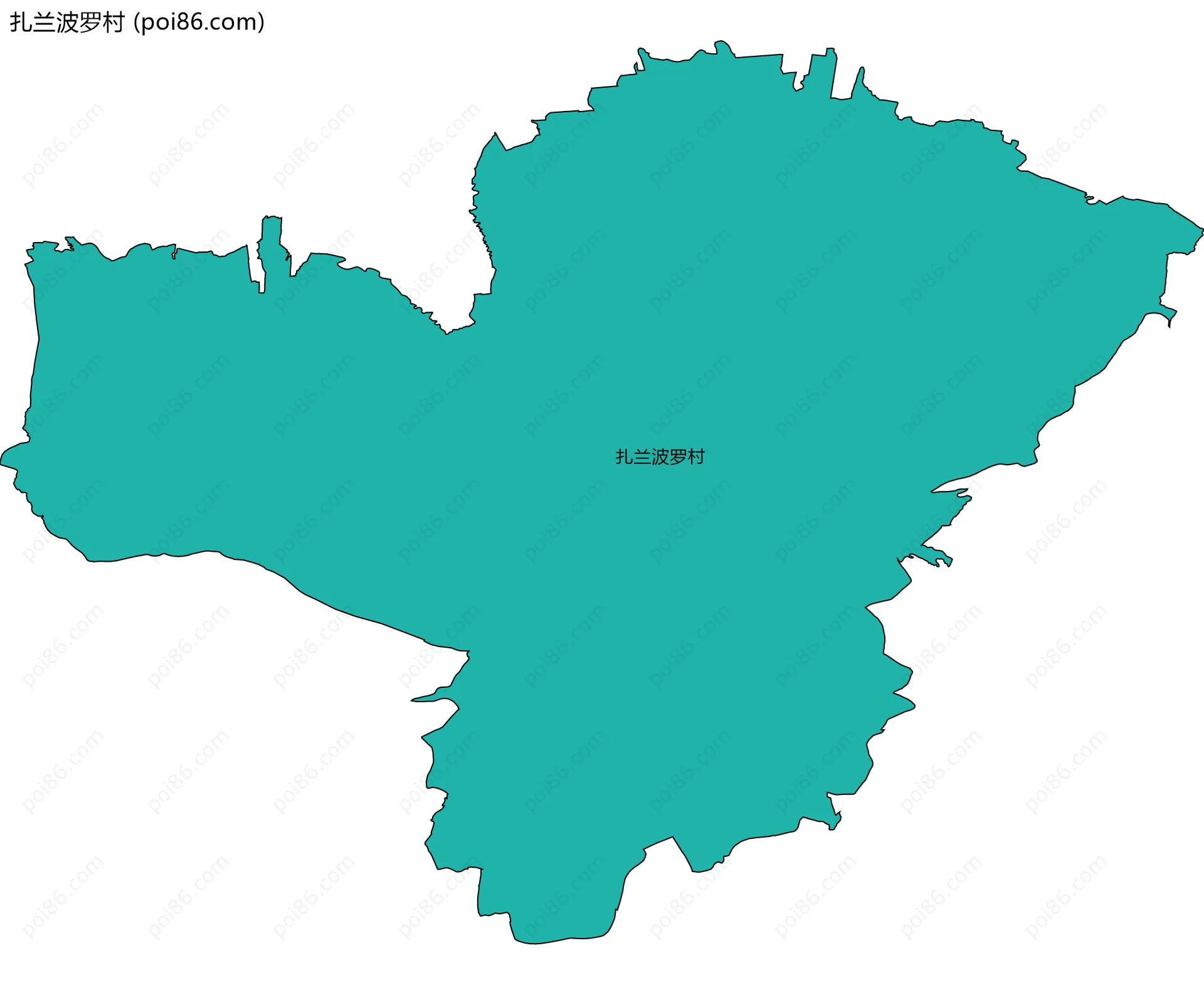扎兰波罗村边界地图