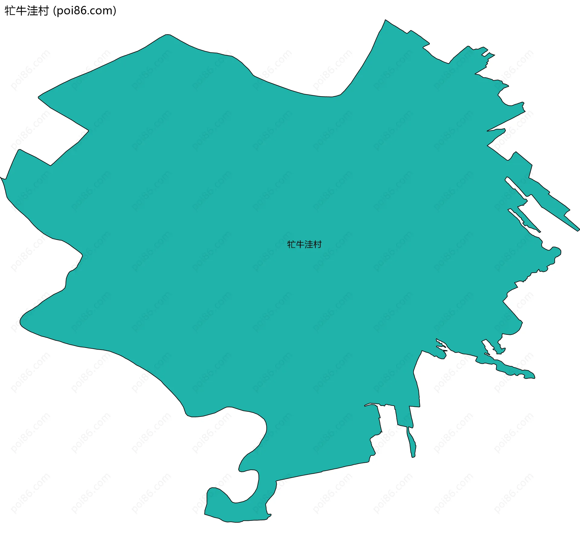 牤牛洼村边界地图