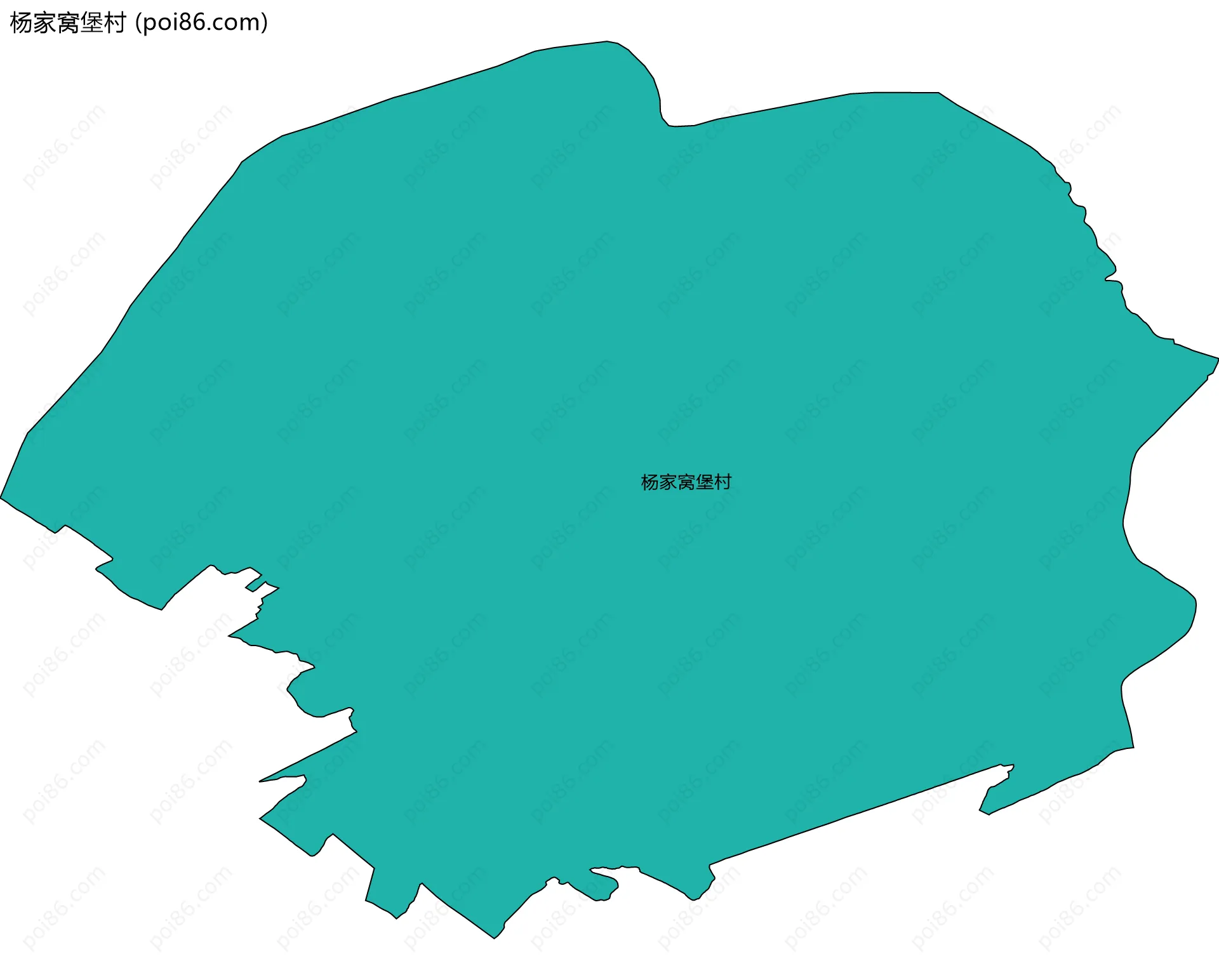 杨家窝堡村边界地图