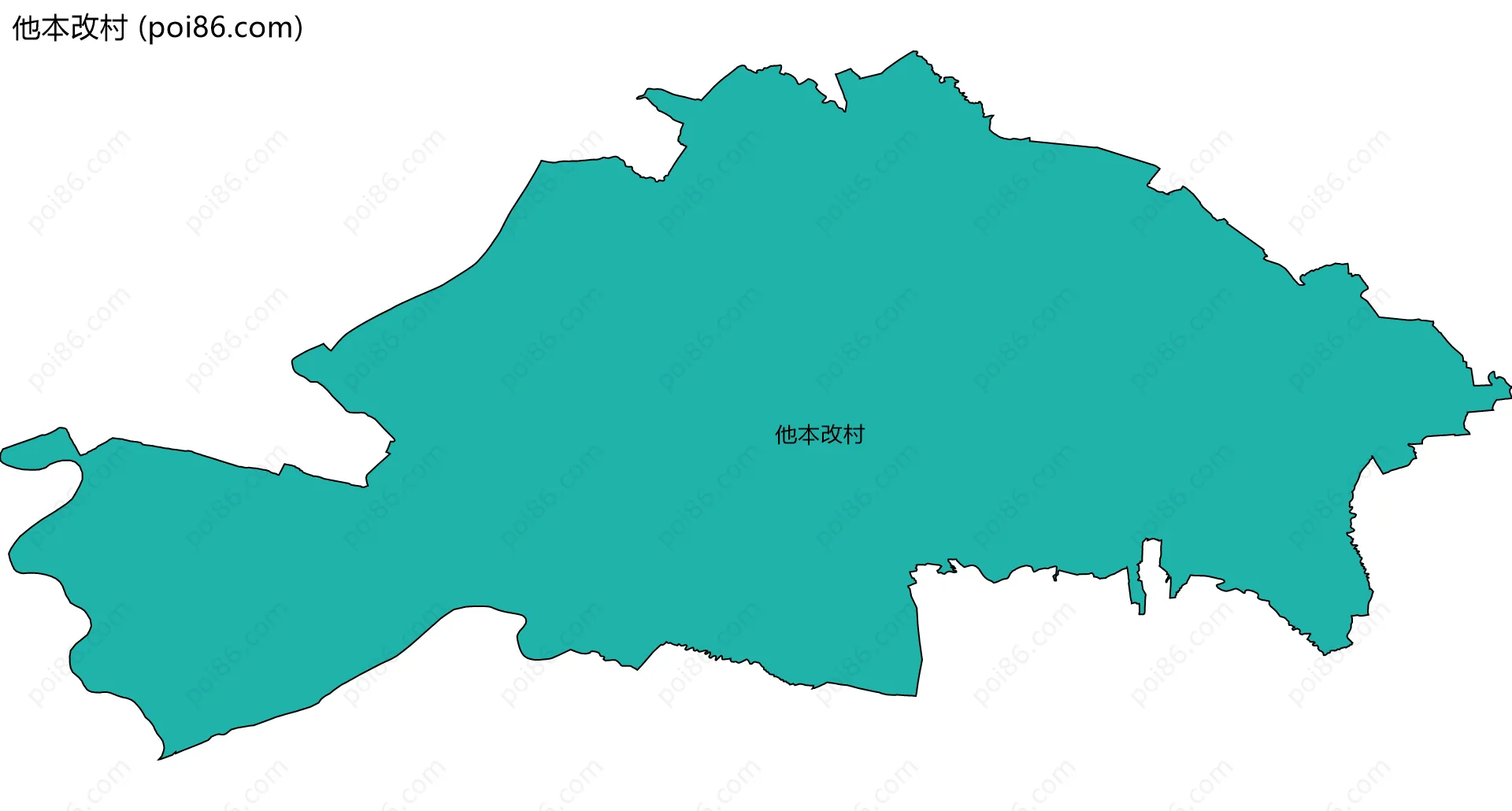 他本改村边界地图