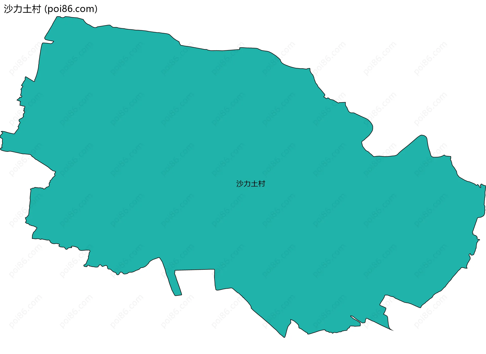 沙力土村边界地图
