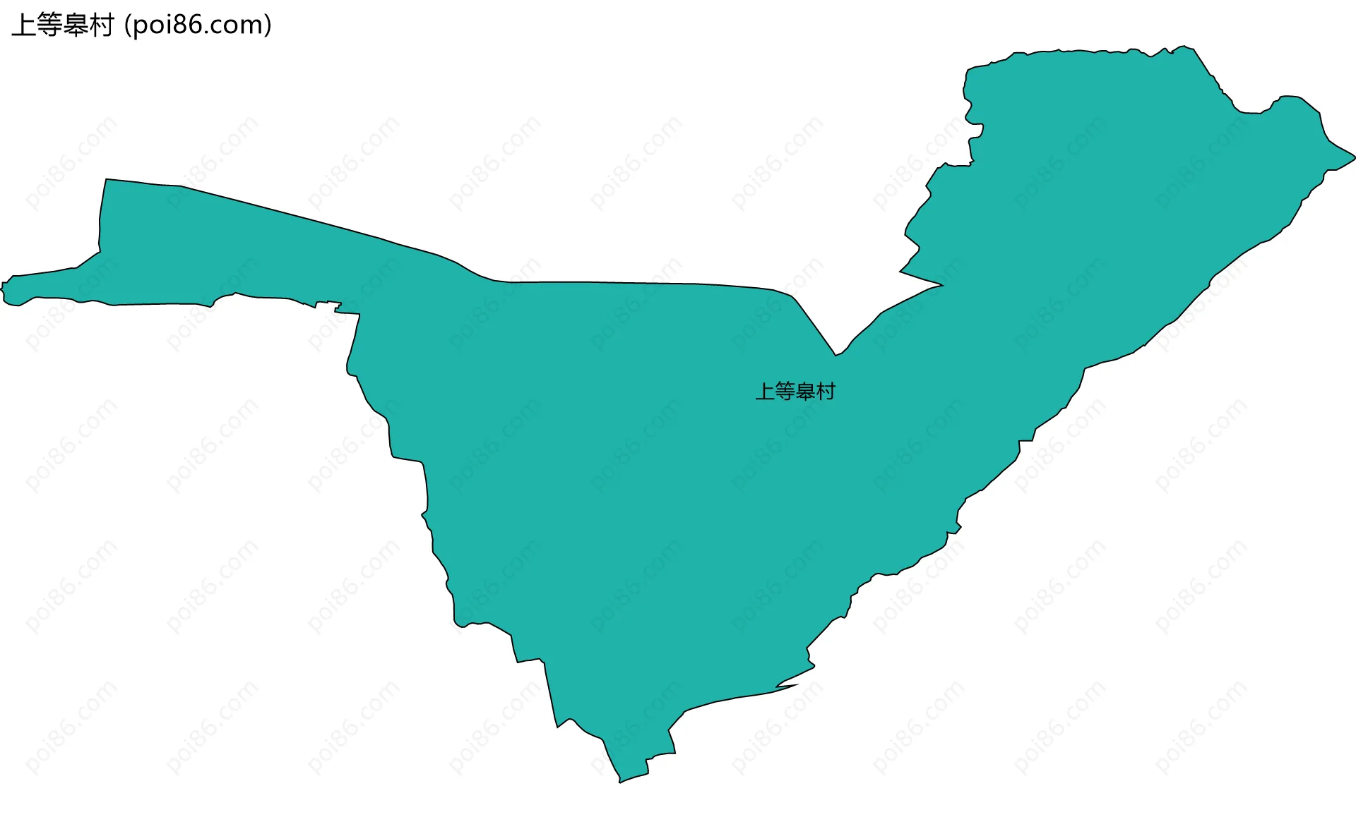 上等皋村边界地图