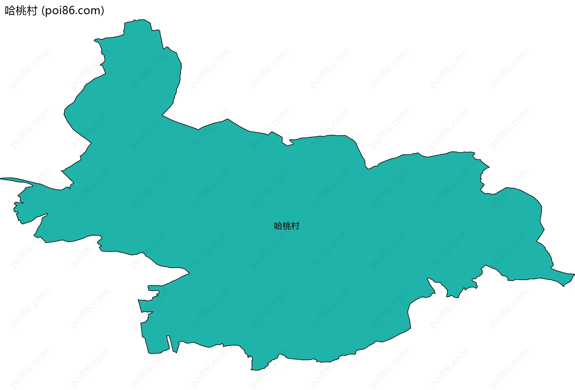 哈桃村边界地图