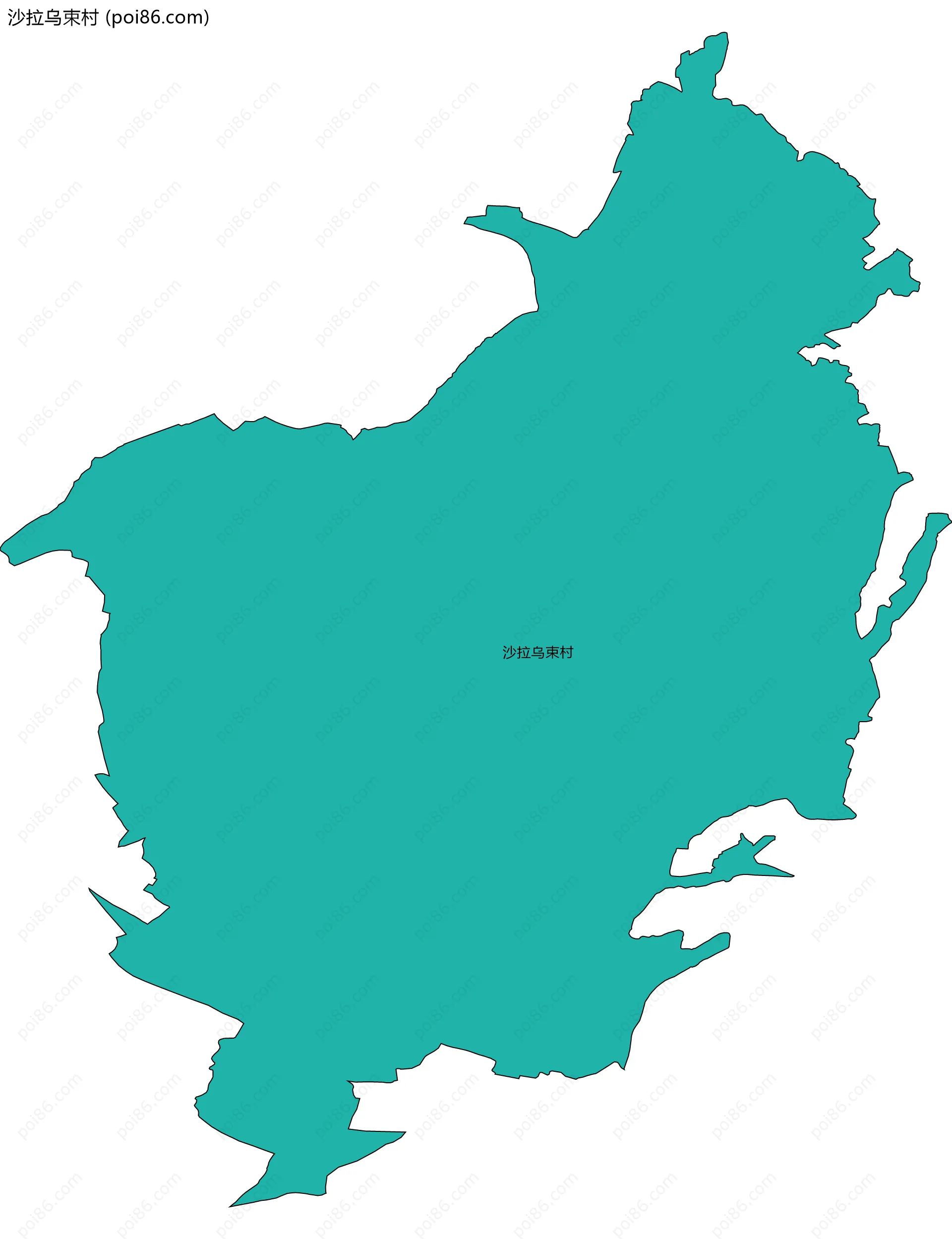 沙拉乌束村边界地图