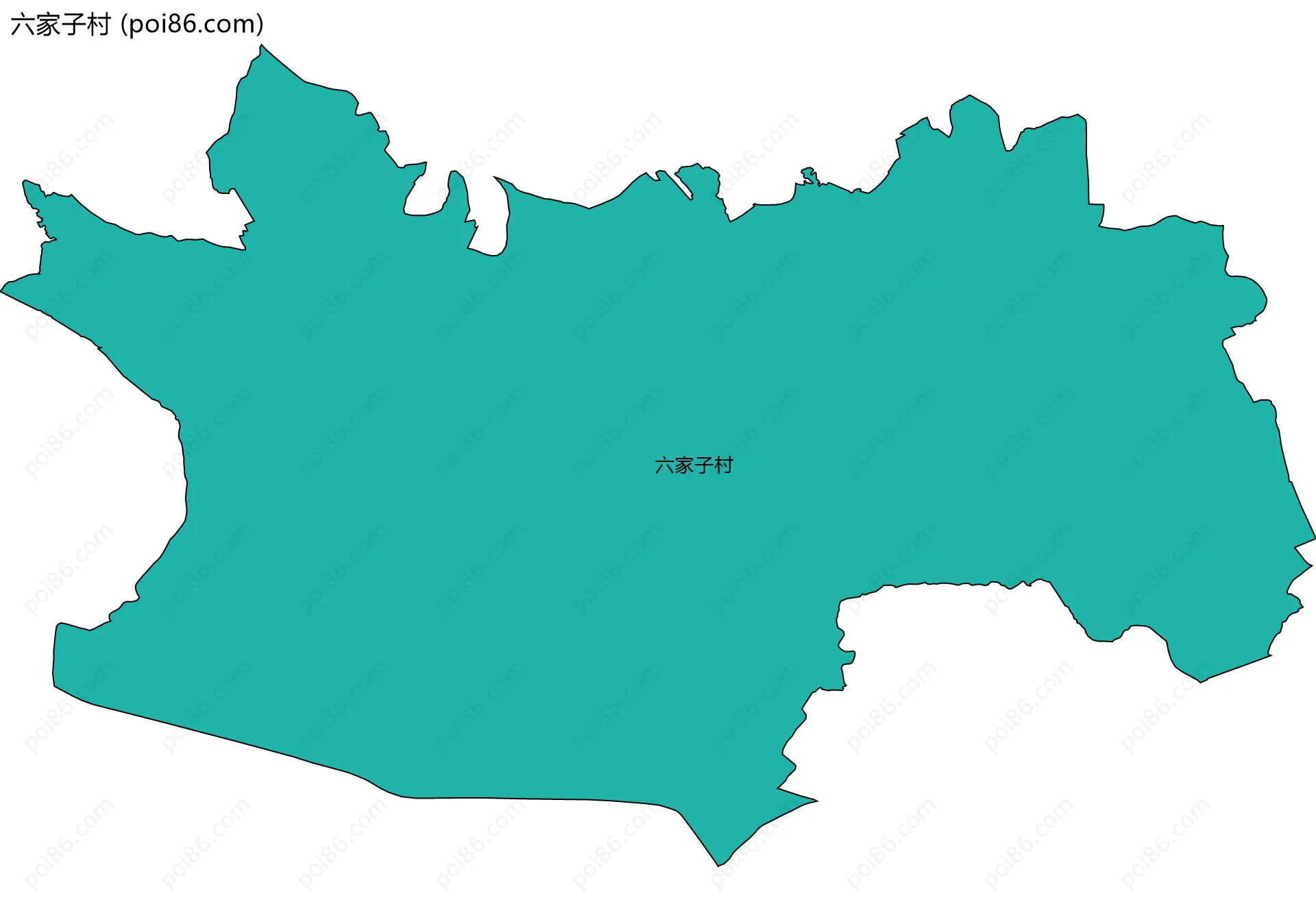 六家子村边界地图