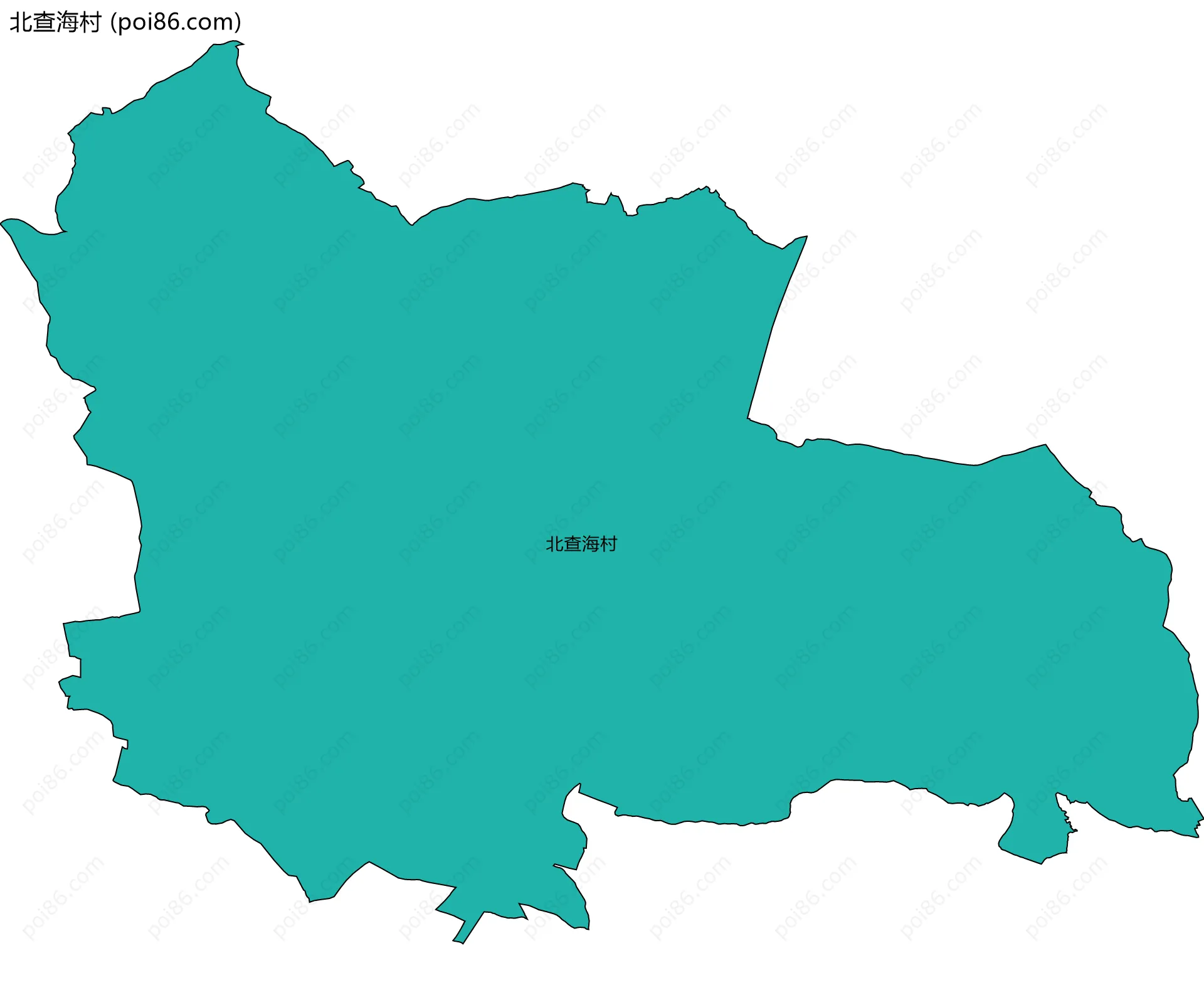 北查海村边界地图