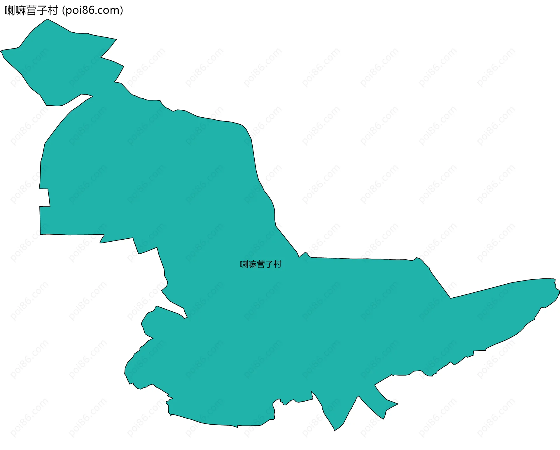 喇嘛营子村边界地图