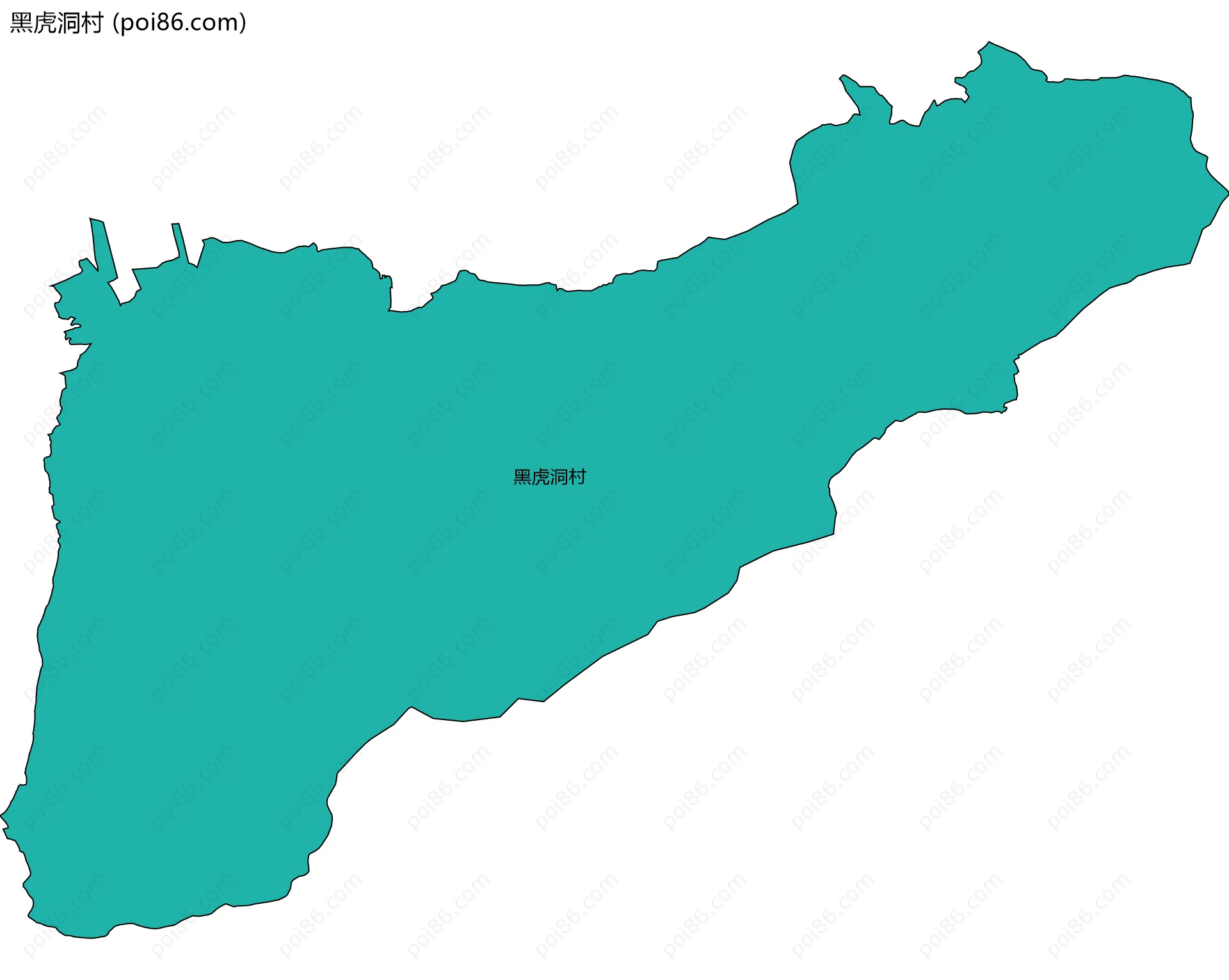 黑虎洞村边界地图
