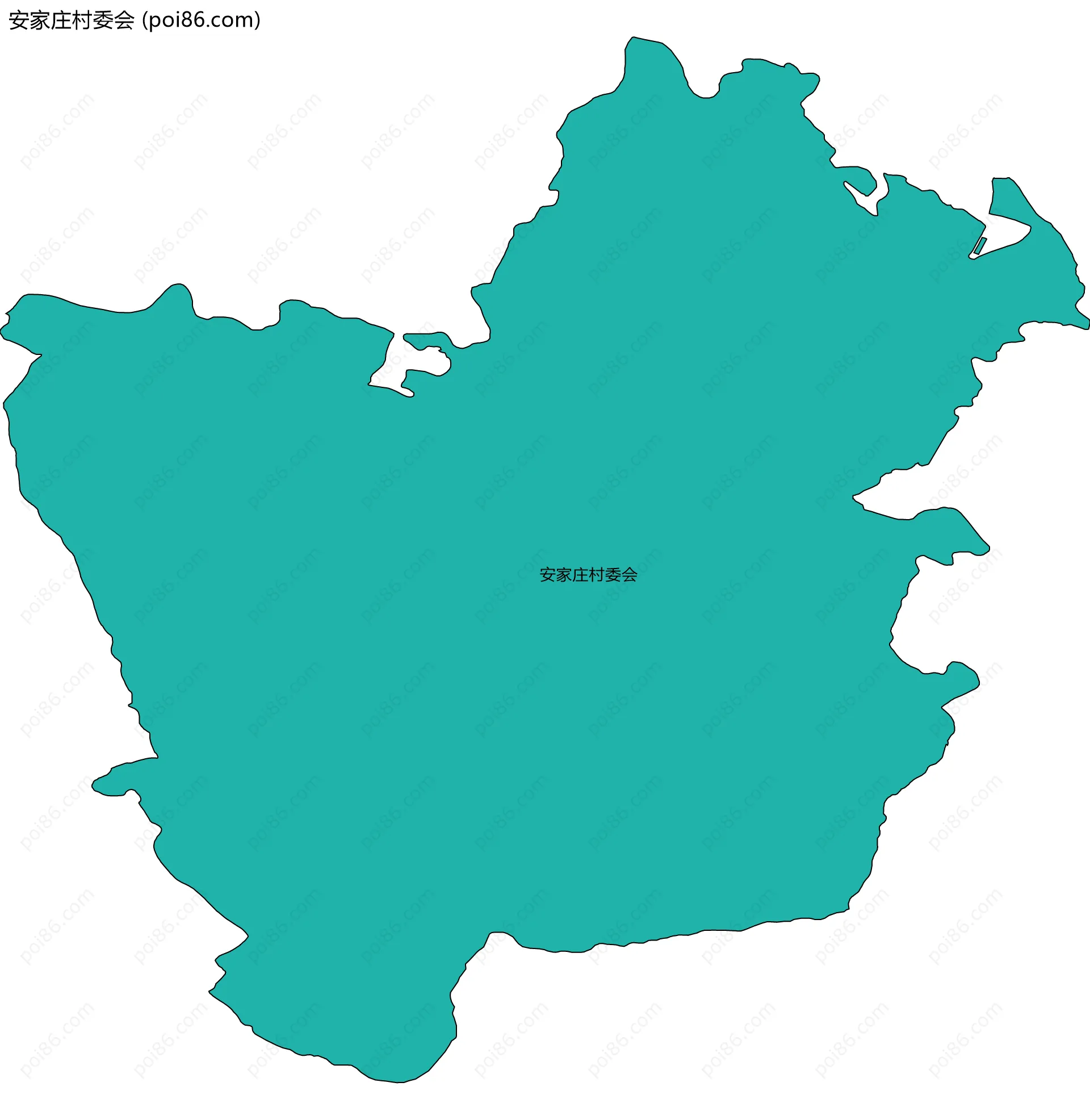 安家庄村委会边界地图