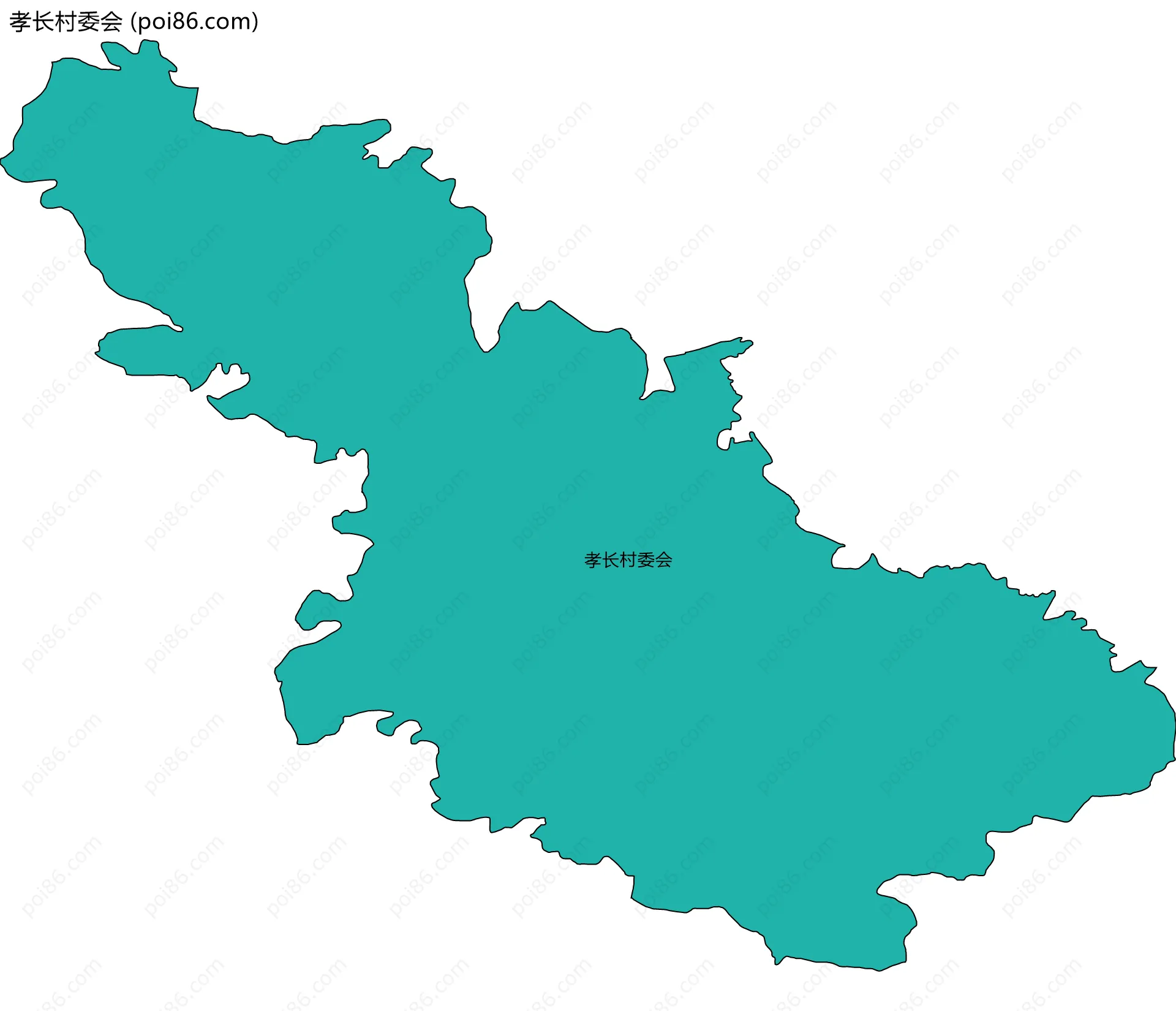 孝长村委会边界地图