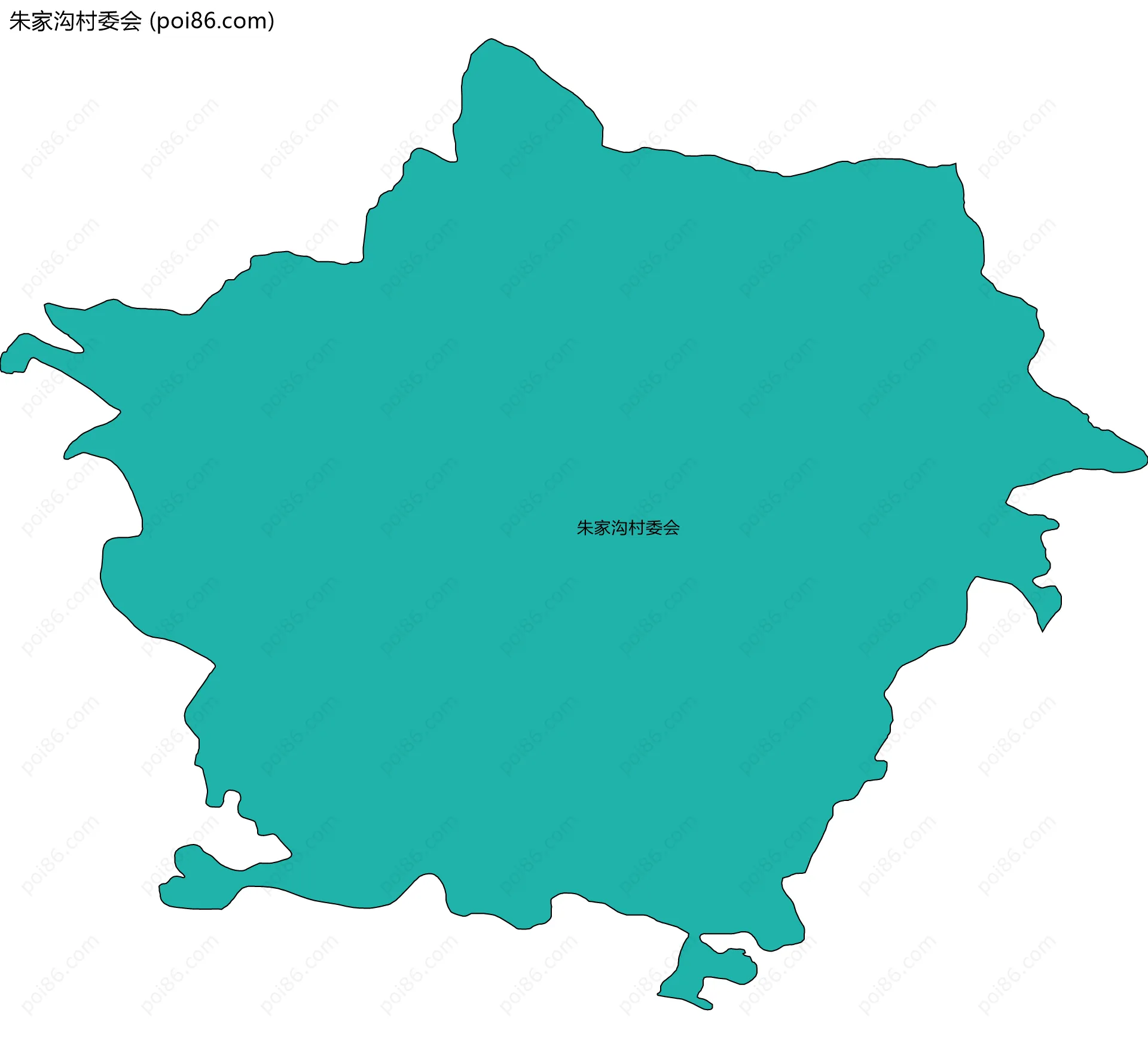 朱家沟村委会边界地图