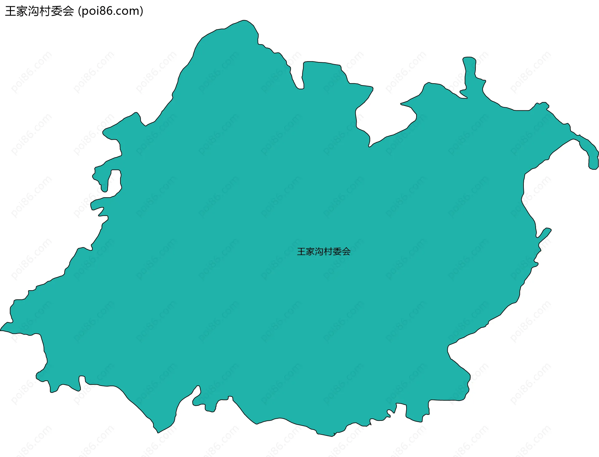 王家沟村委会边界地图
