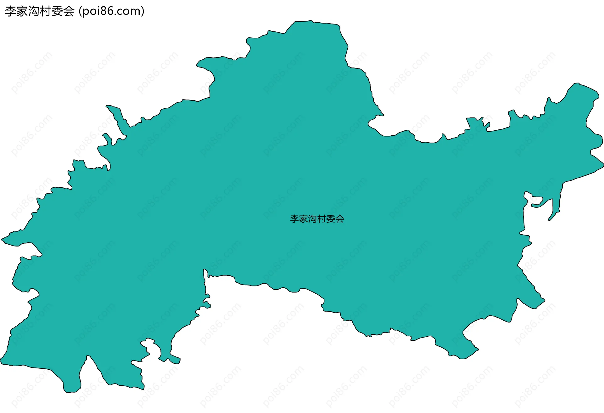 李家沟村委会边界地图