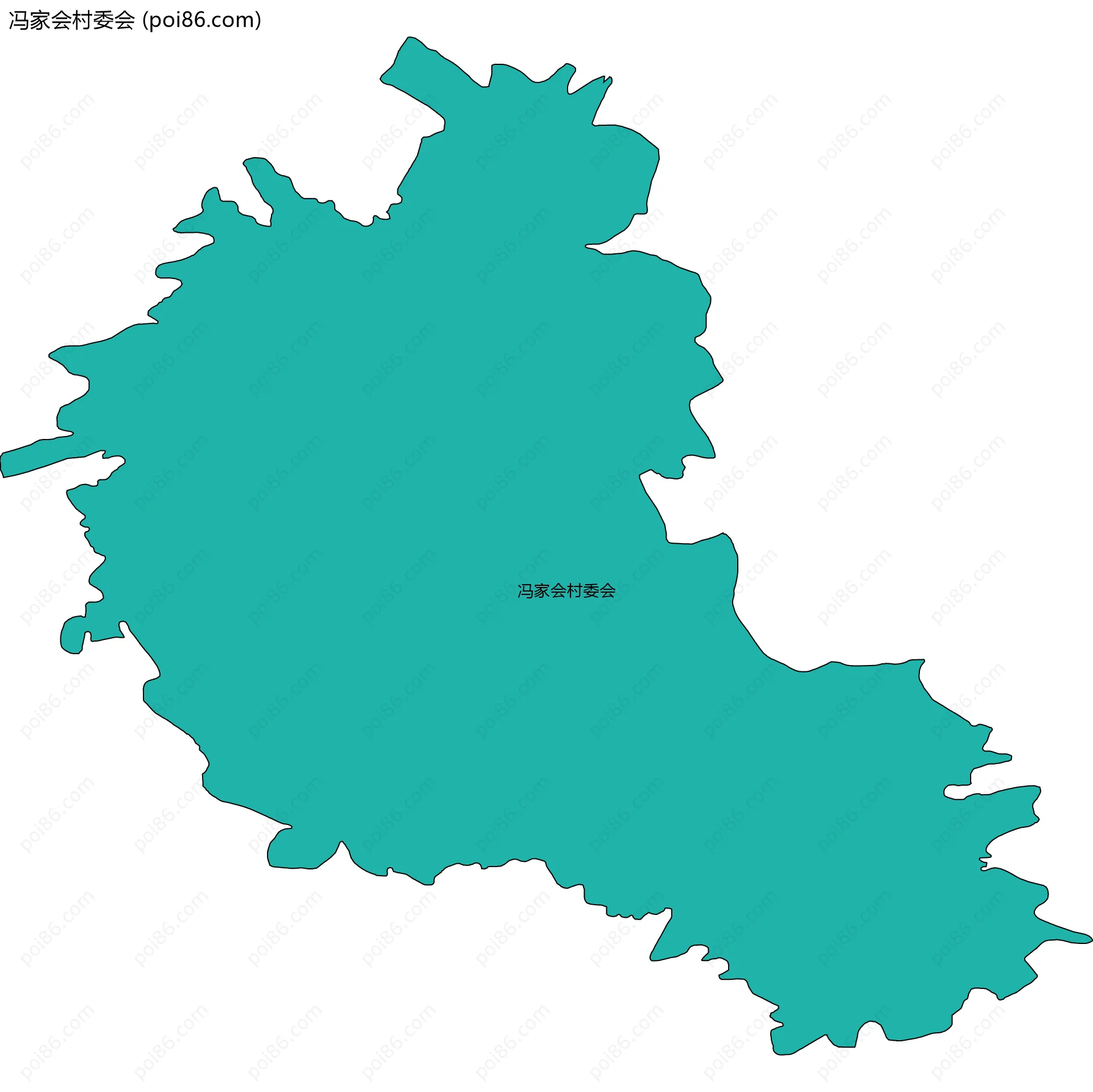 冯家会村委会边界地图