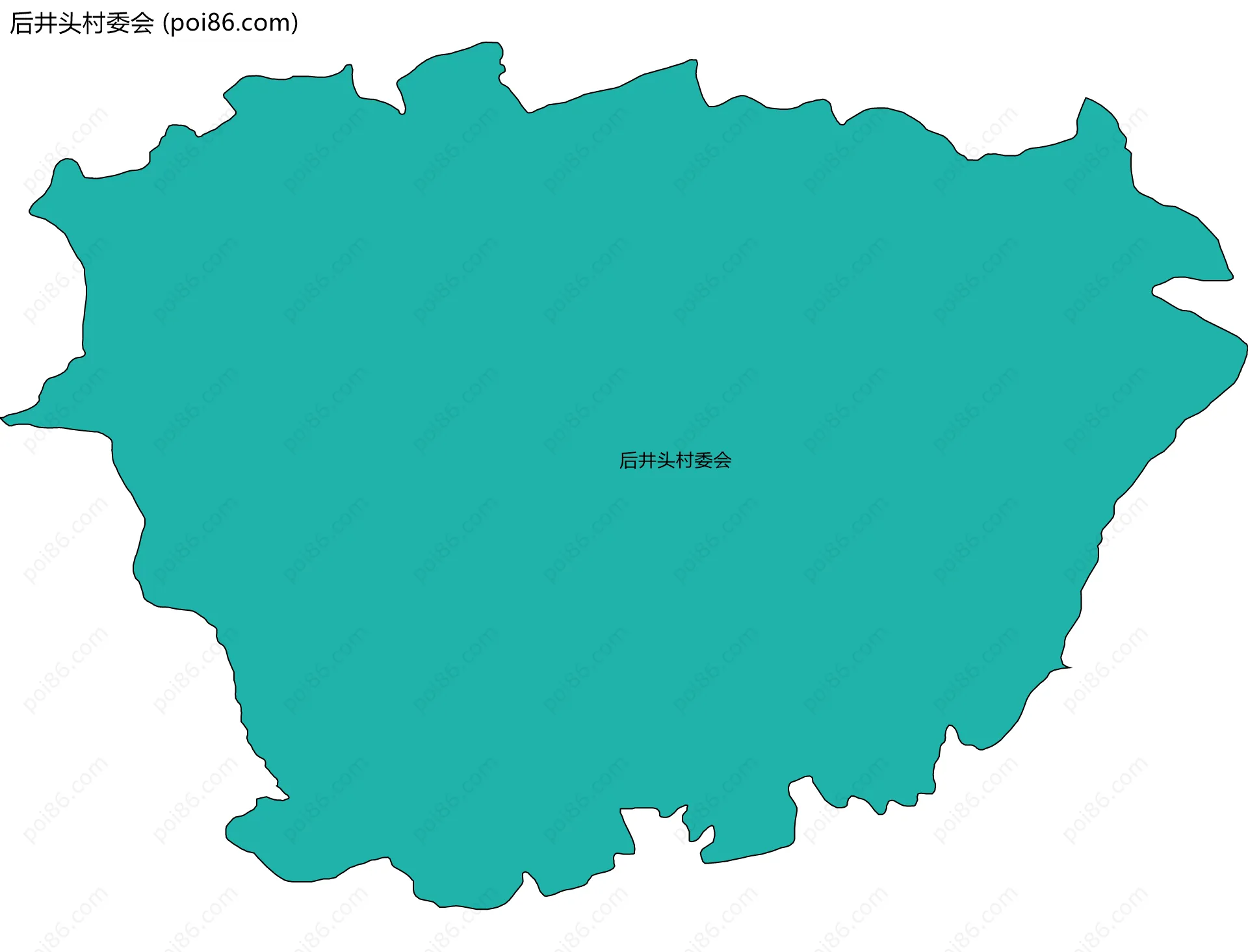 后井头村委会边界地图