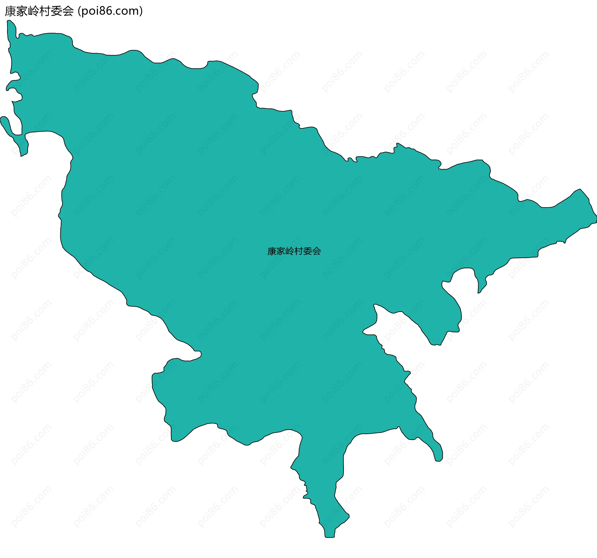 康家岭村委会边界地图